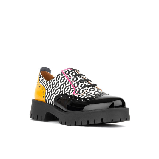 Artisan - Black & White & Yellow Hexa Womens Shoes Embassy London 