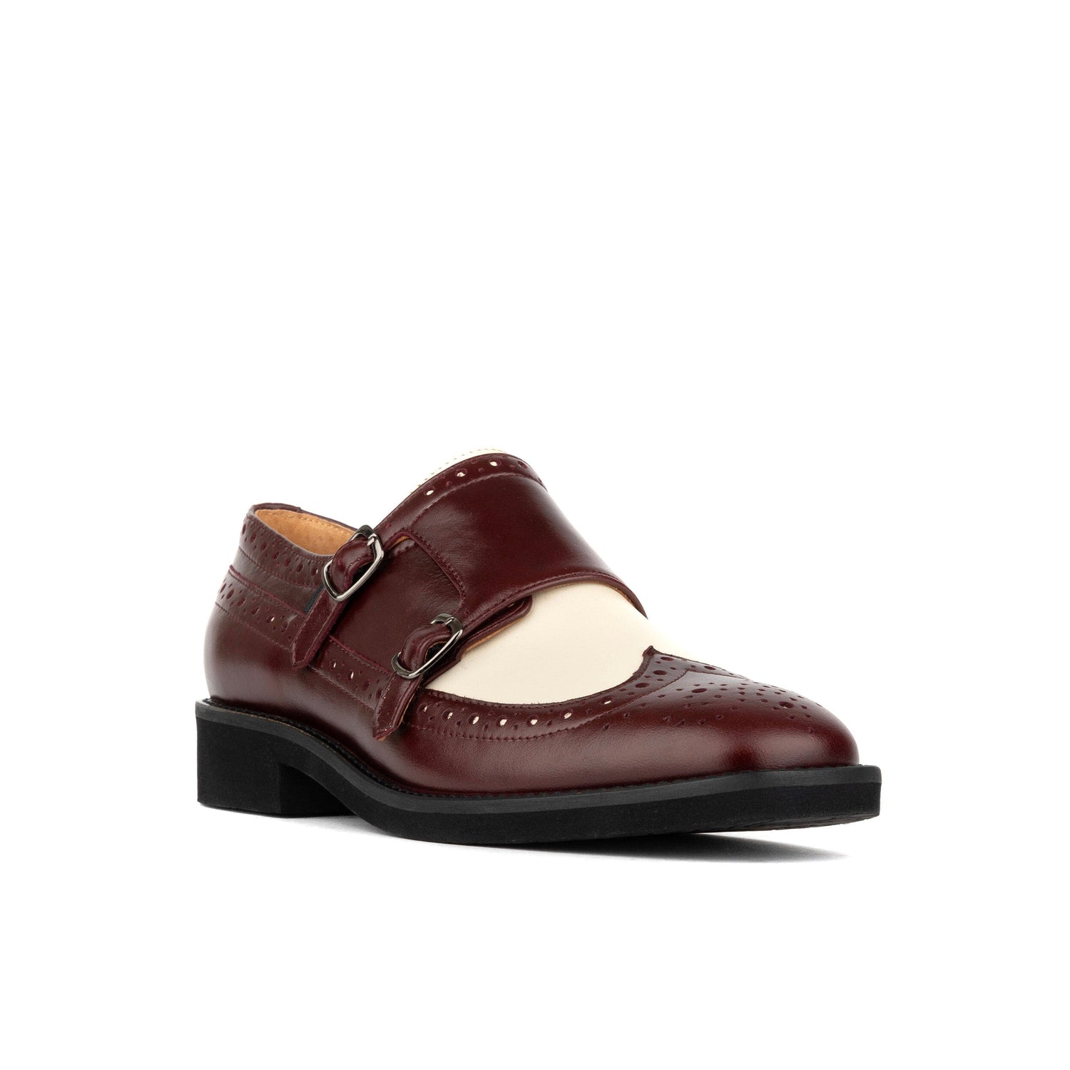Windsor - Burgundy & Cream Womens Shoes Embassy London 
