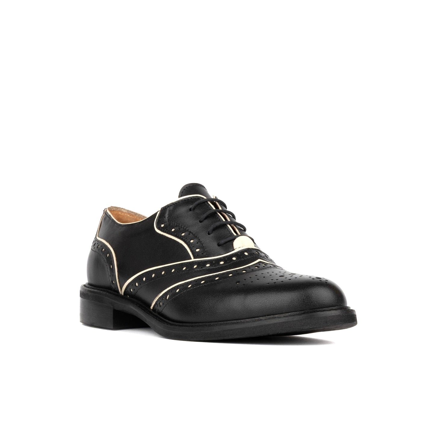 Brick Lane - Black & Cream Womens Shoes Embassy London 