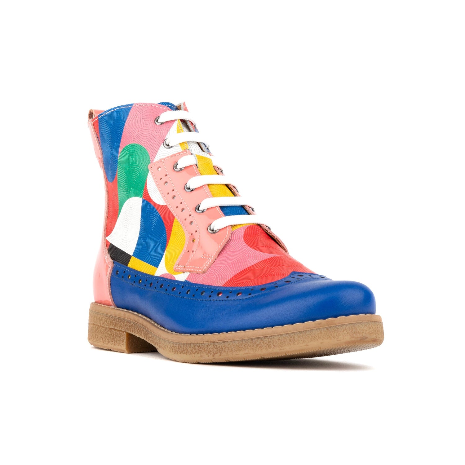 Hatter - Blue & Pink Groovy Womens Ankle Boots Embassy London 