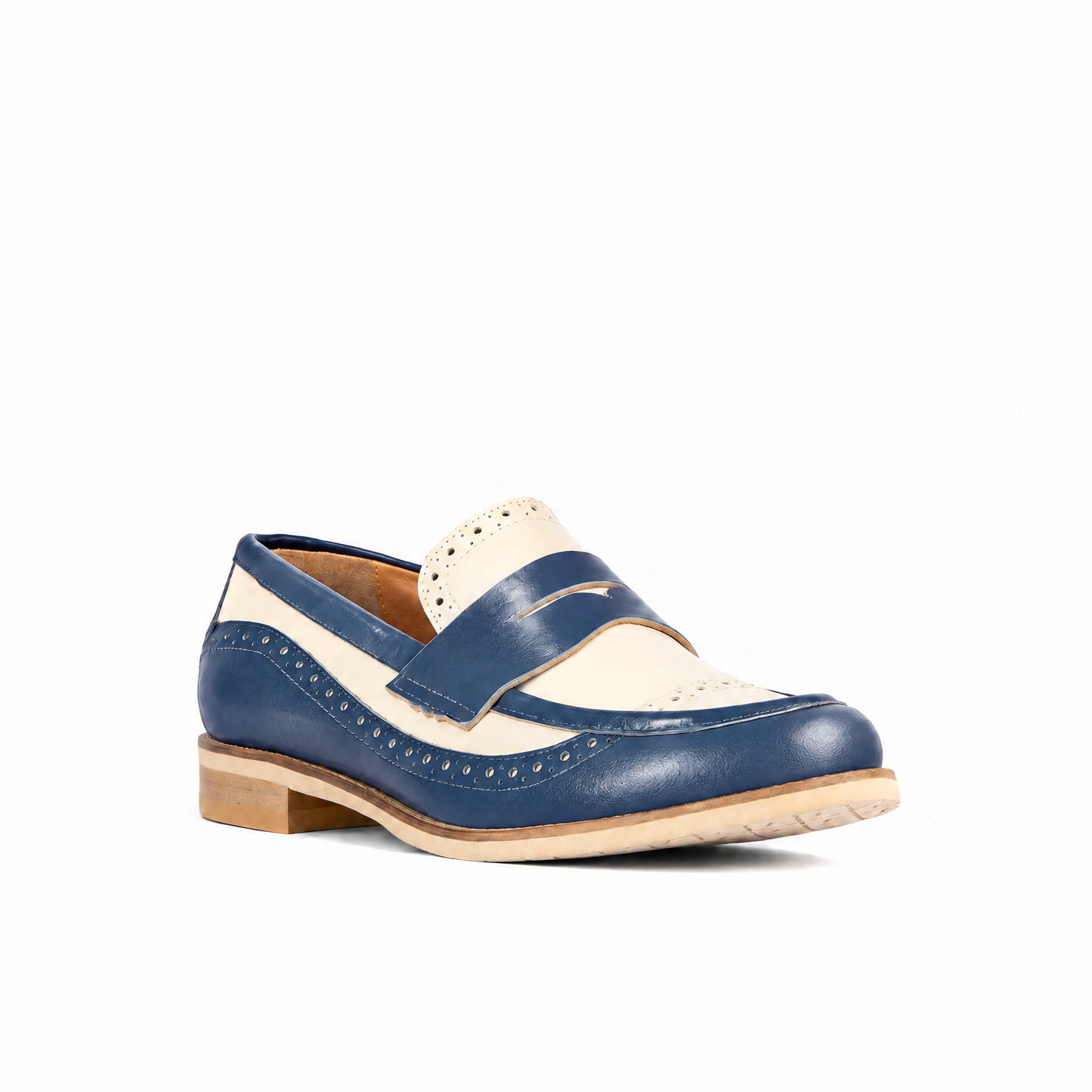 Angelina - Navy & Cream