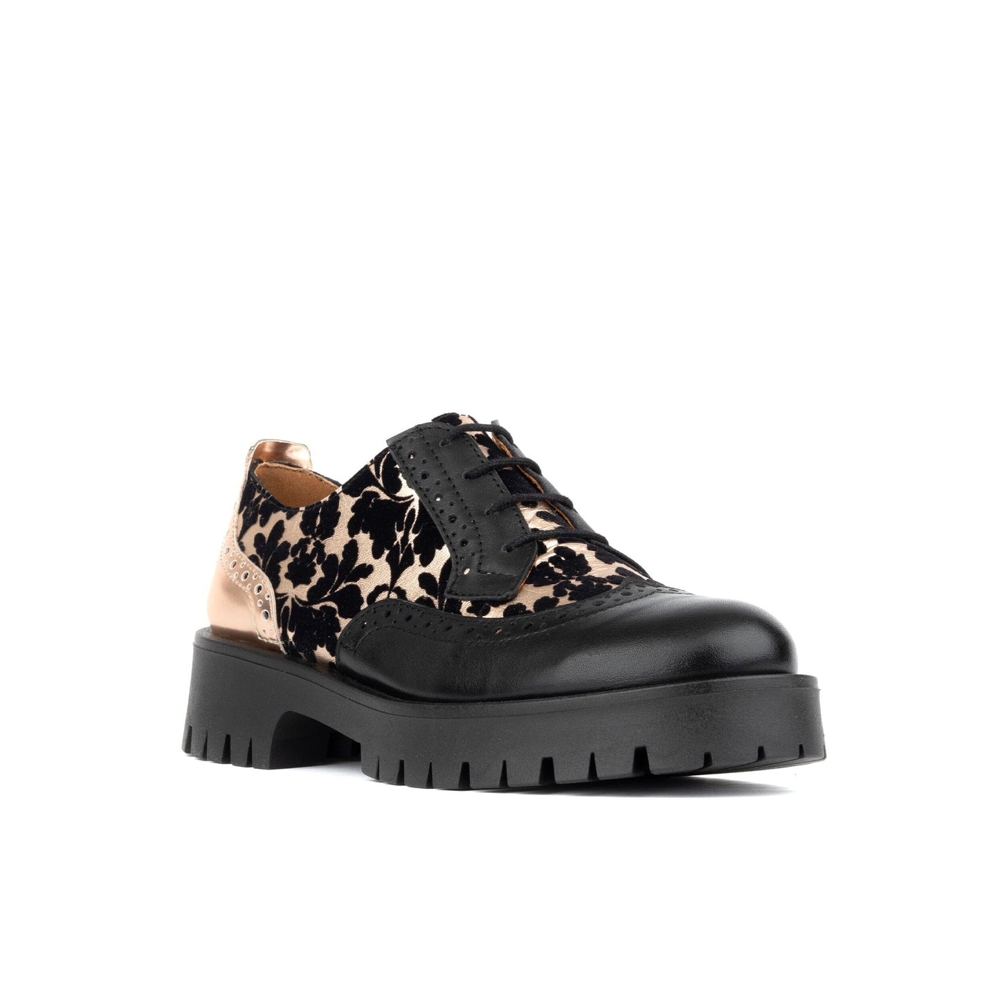 Artisan - Black & Rose Gold Womens Shoes Embassy London 