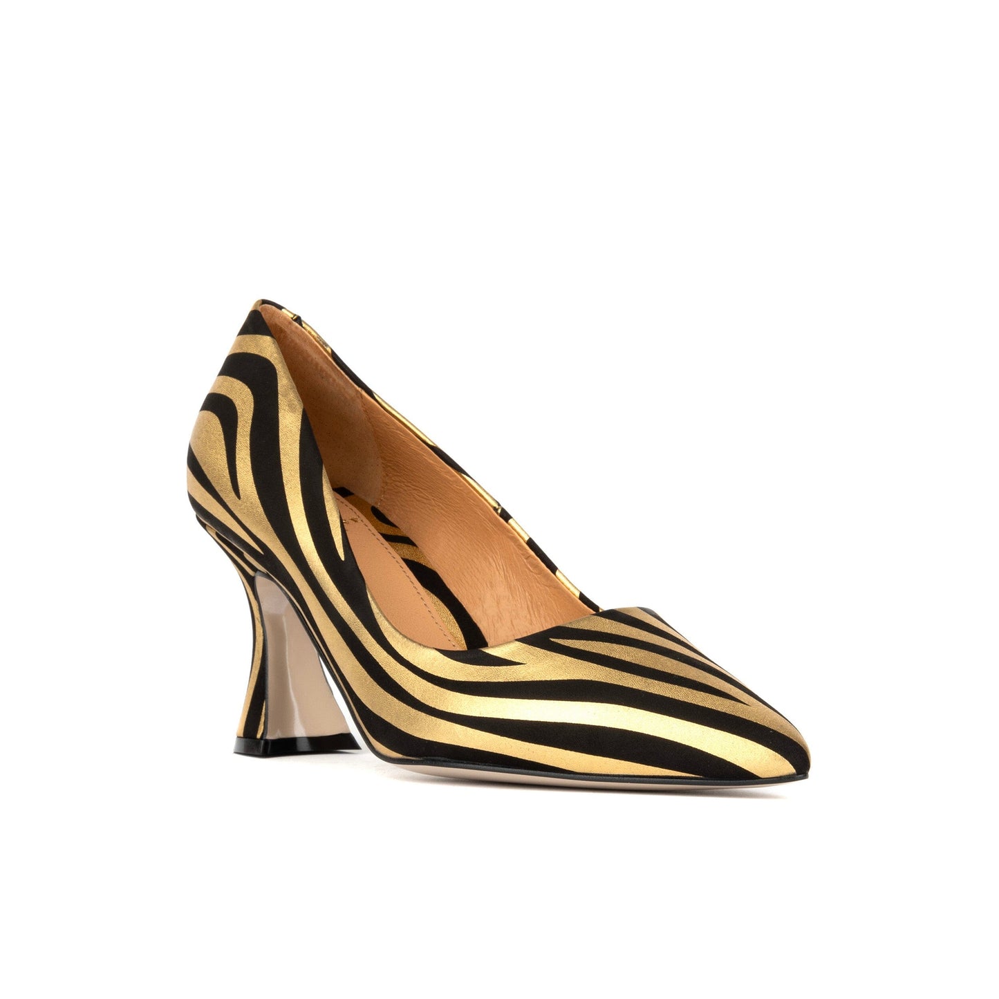 Sophia Hollywood - Black & Gold Stripes Womens Heels Embassy London 