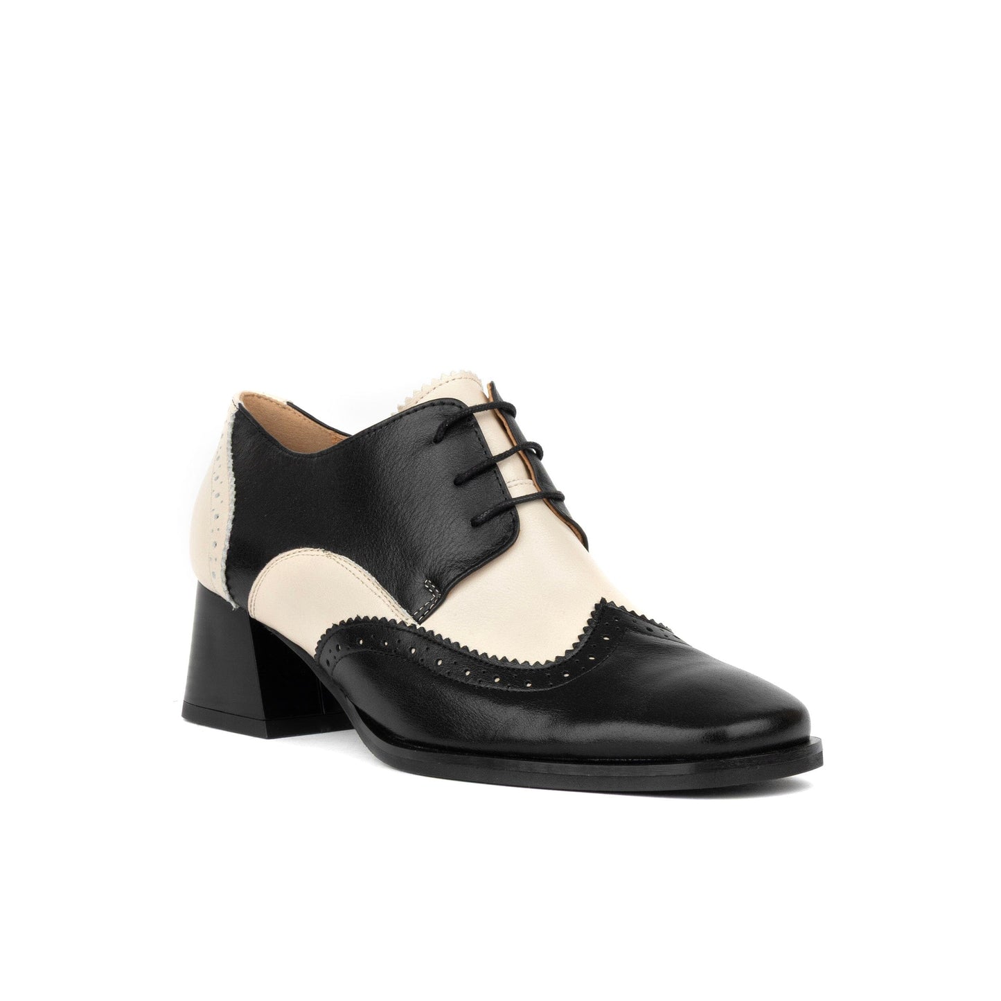 Ziggy - Black & Cream Womens Heels Embassy London 