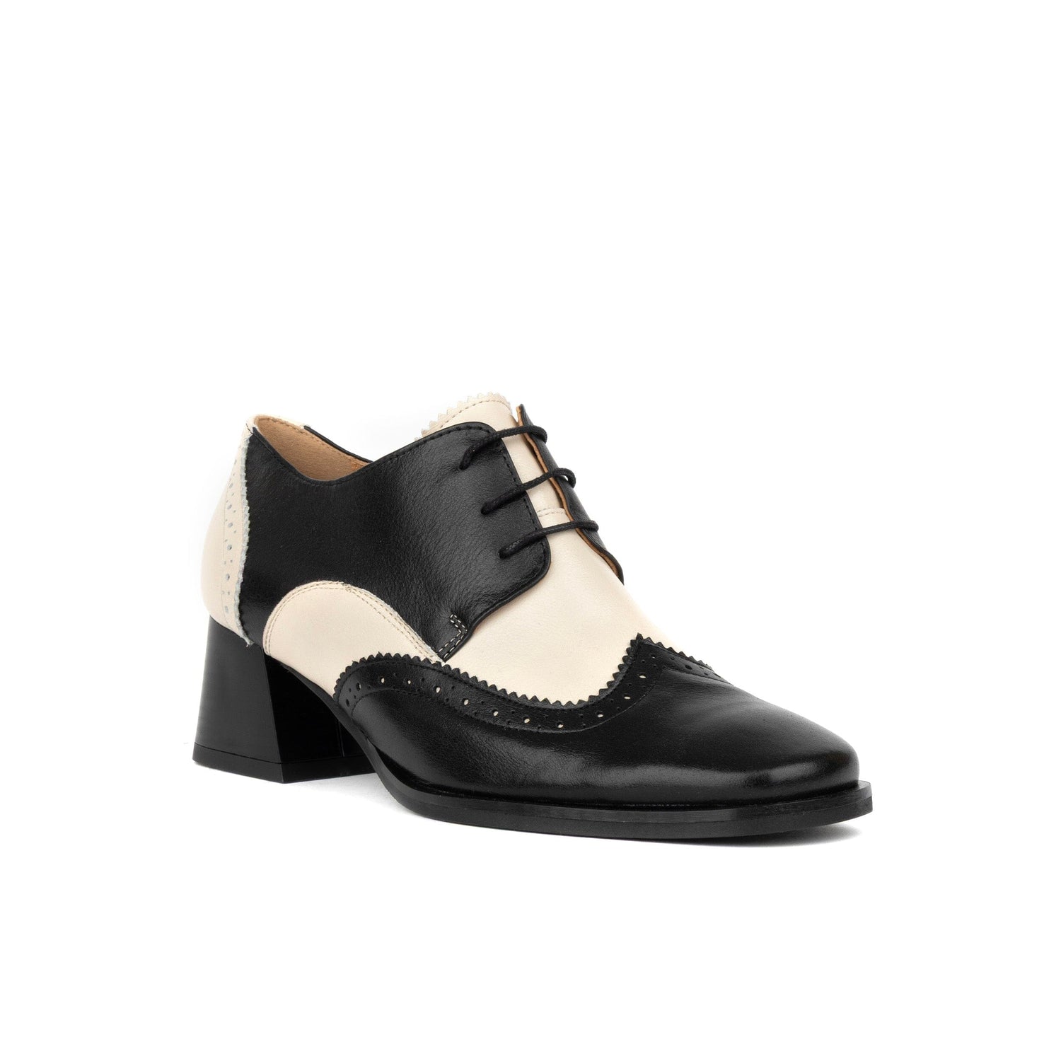 Ziggy - Black & Cream Womens Heels Embassy London 