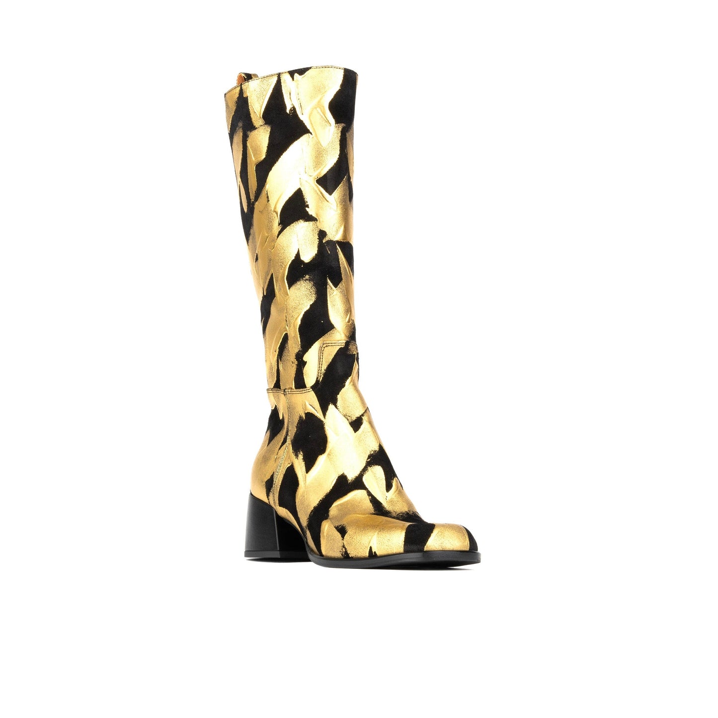 GoGo - Gold & Black Womens Tall Boots Embassy London 