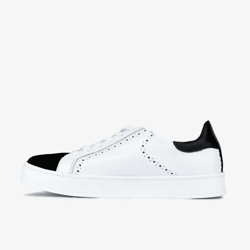 Serena - Black & White Womens Trainers Embassy London 