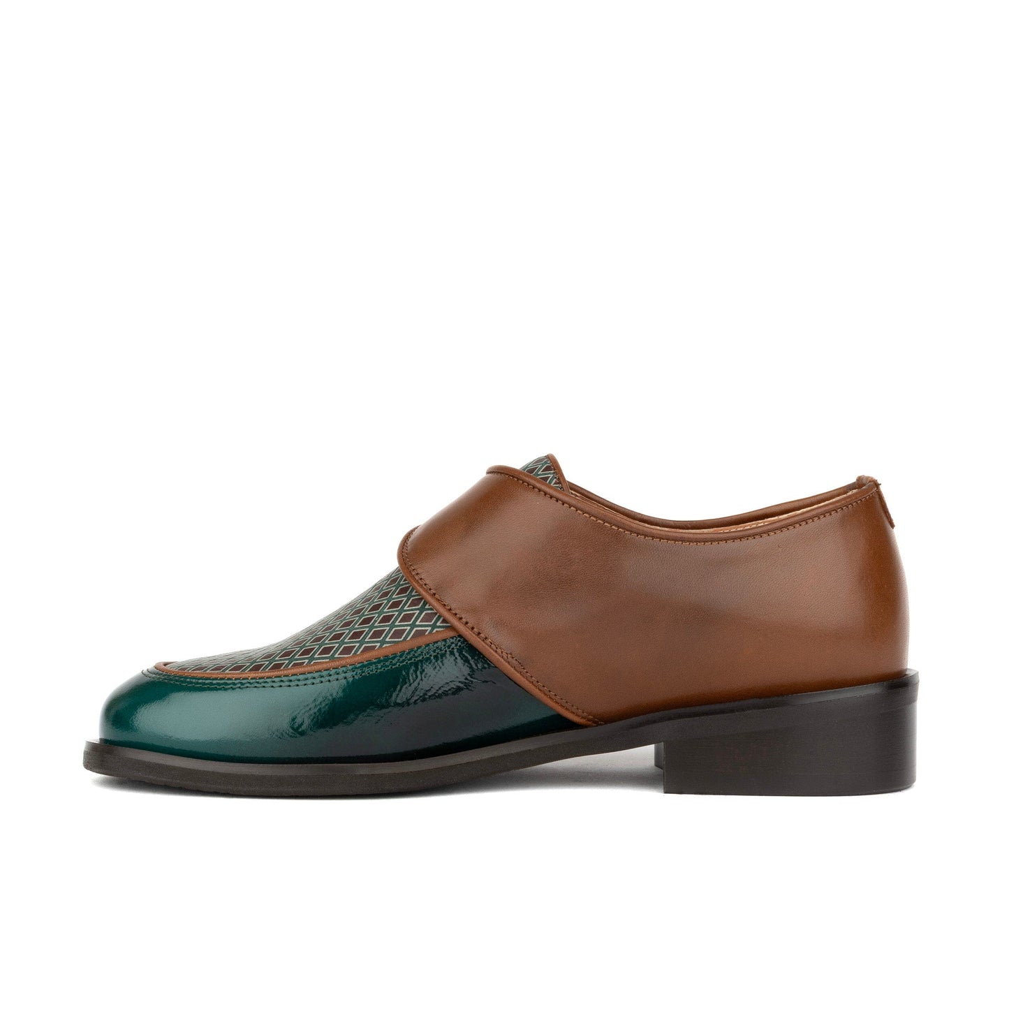Fiorentina - Burgundy & Green Diamond Womens Shoes Embassy London 