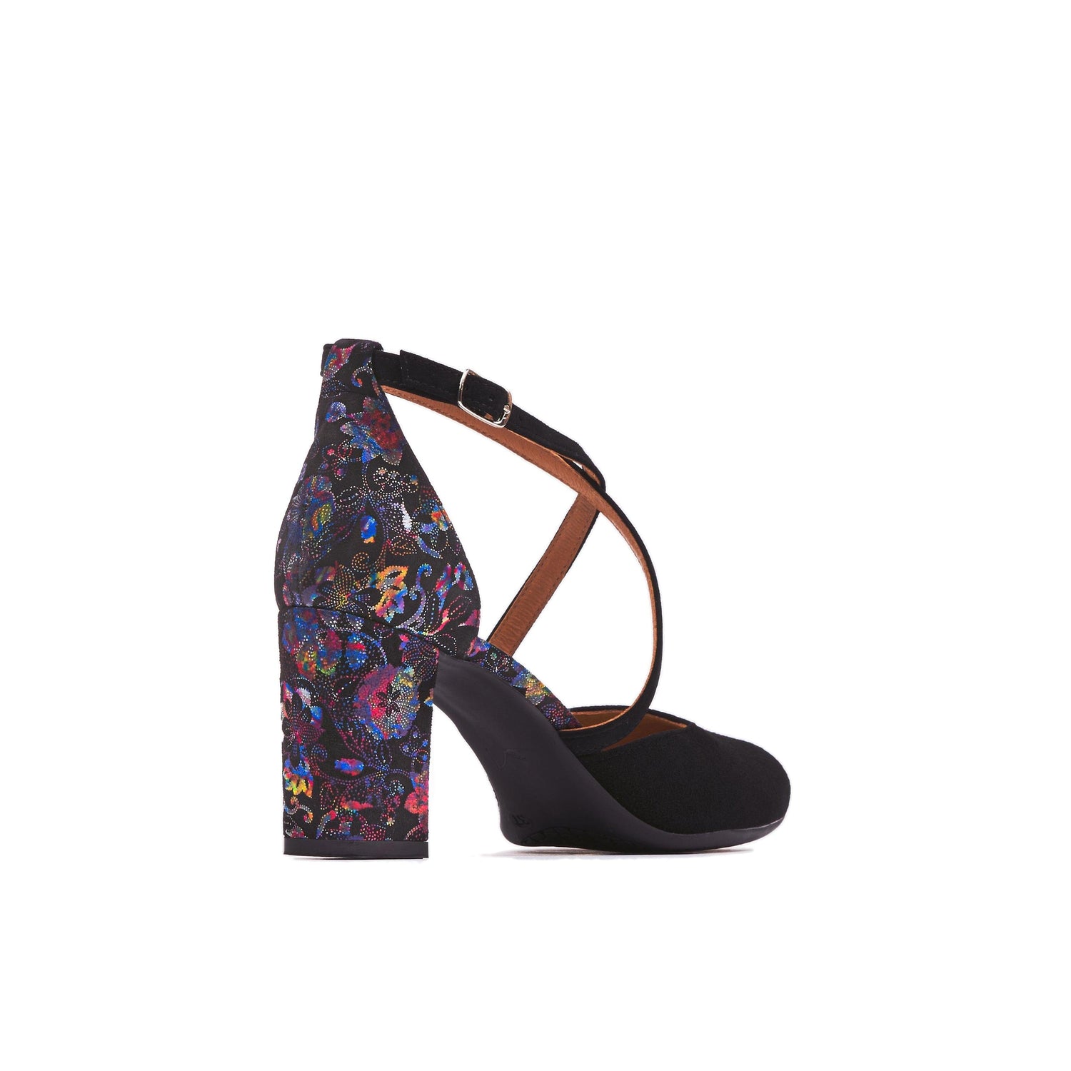 Kylie - Black Flower Heels Embassy London 