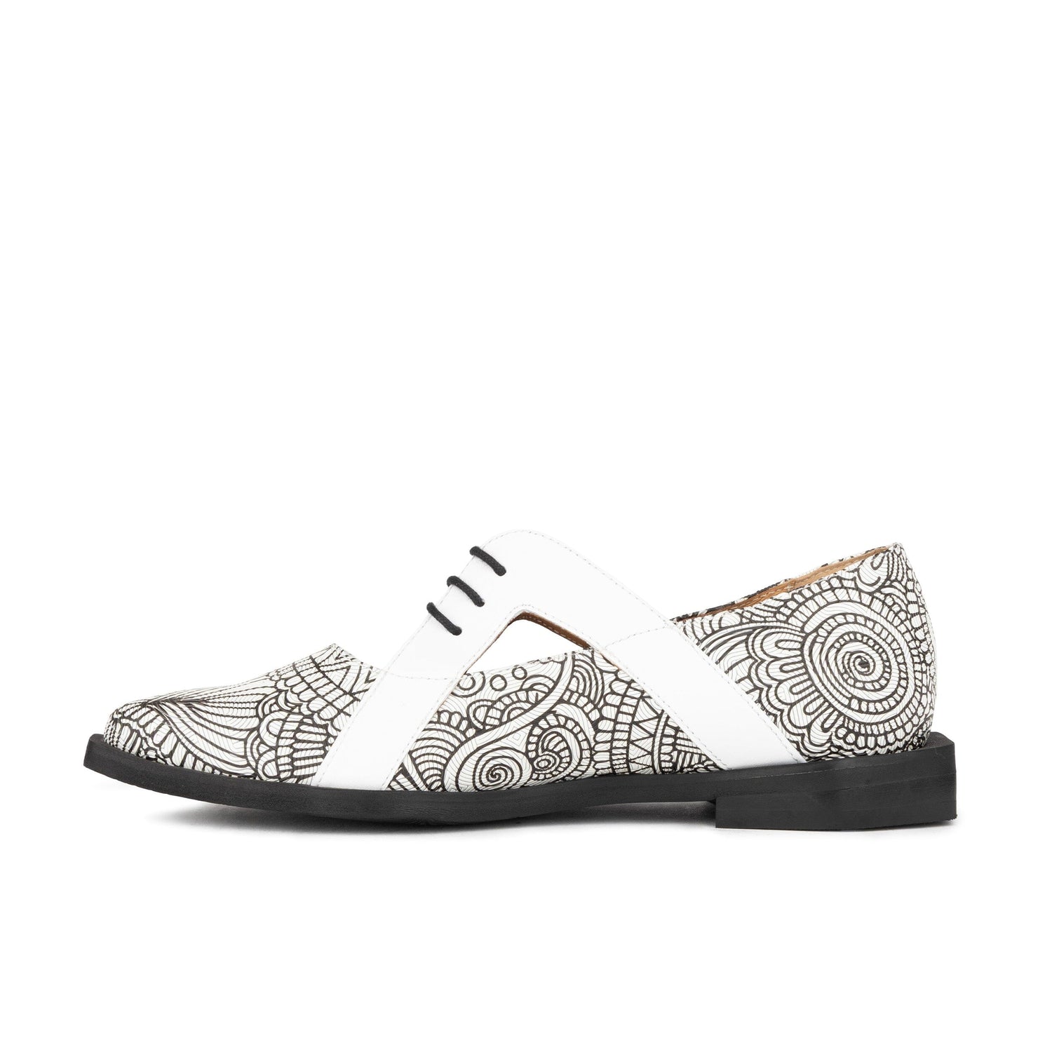 Harlowe - Black & White & Graphic Print Womens Shoes Embassy London 