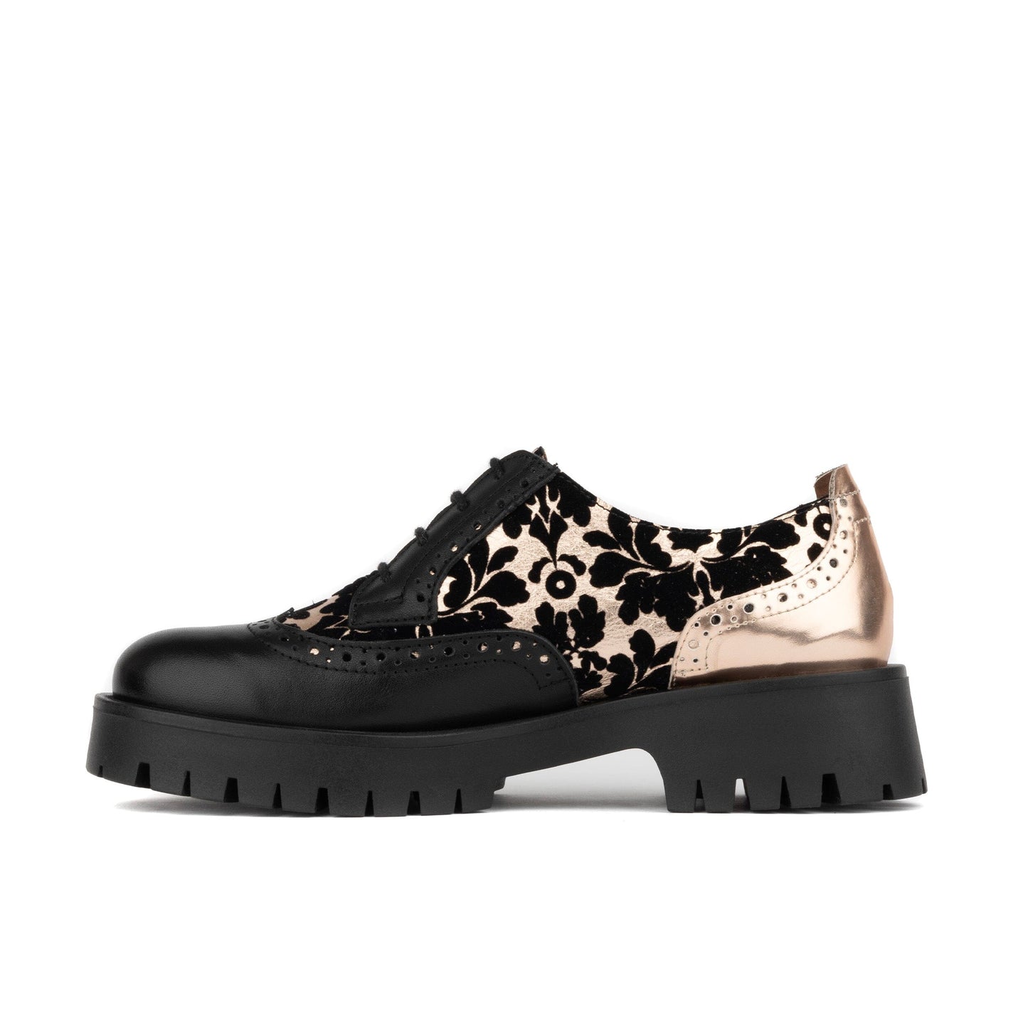 Artisan - Black & Rose Gold Womens Shoes Embassy London 