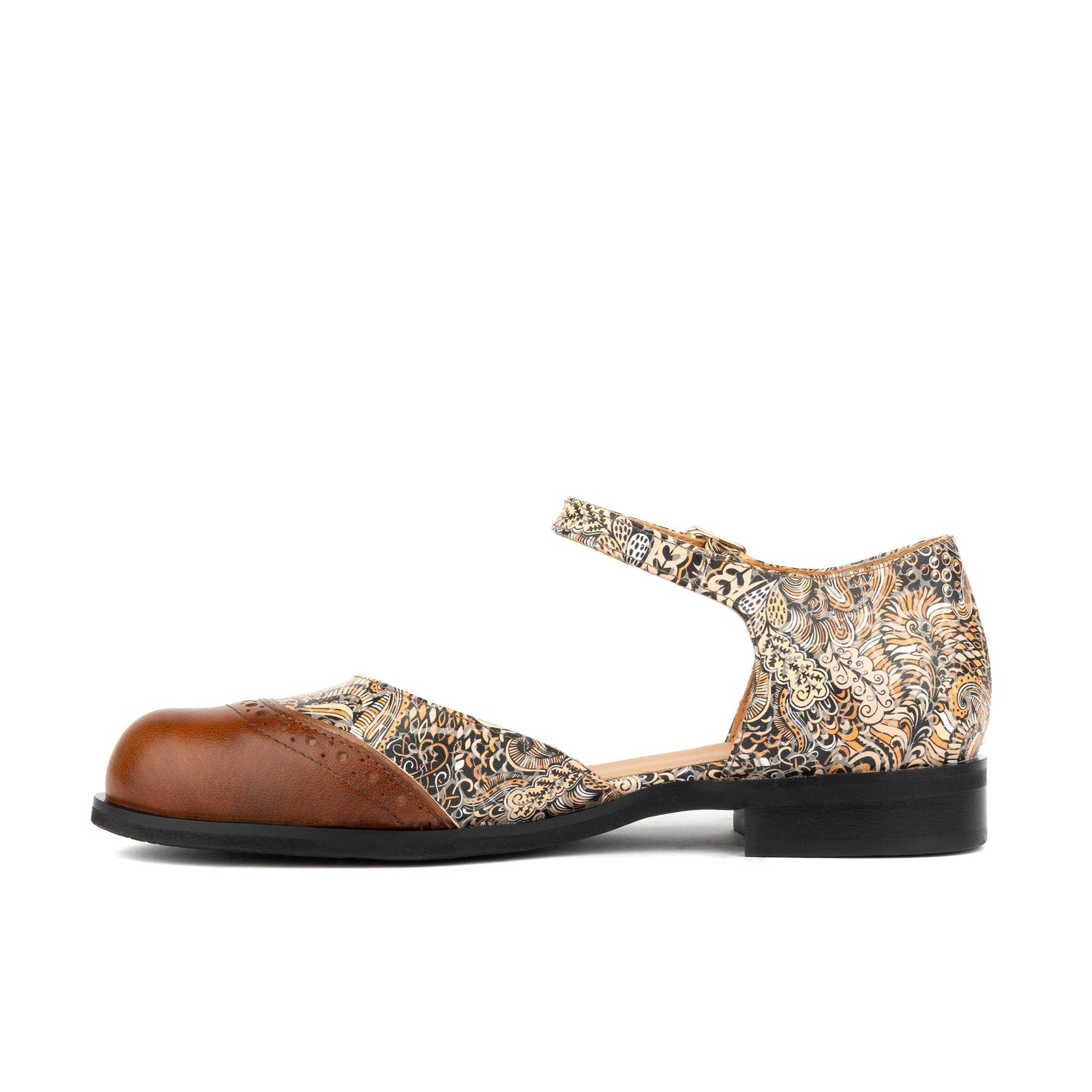 Gigot - Brown Paisley Womens Sandals Embassy London 