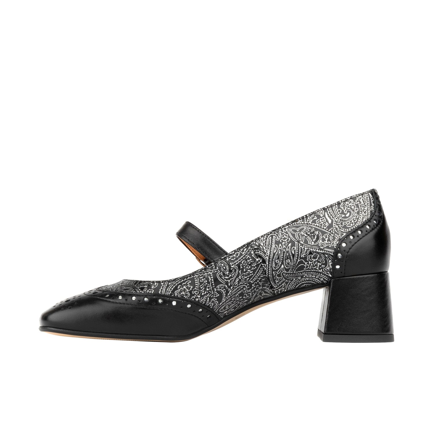 Mary Jane - Black Silver Womens Heels Embassy London 