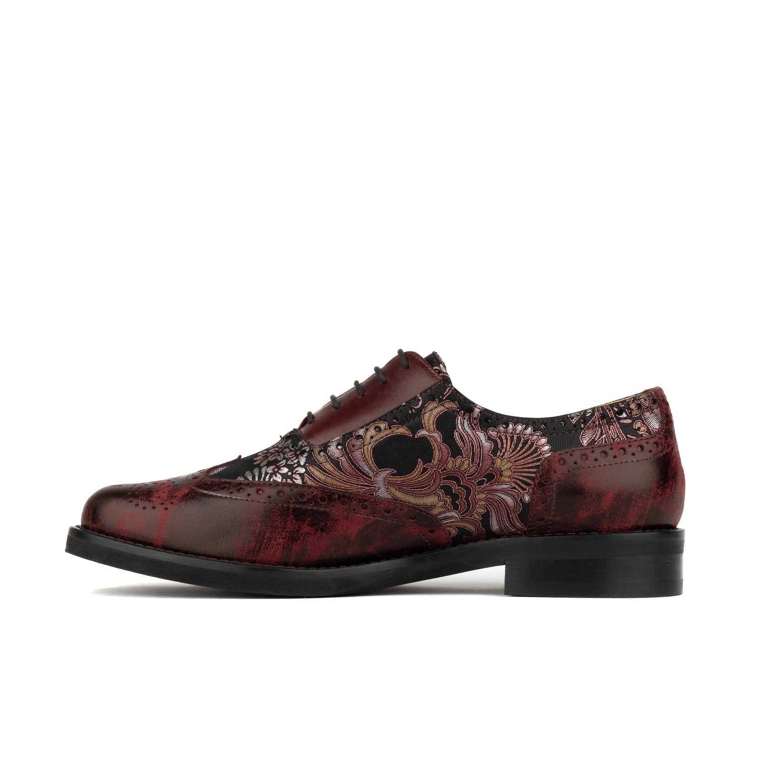 Vivienne - Floral & Burgundy Womens Shoes Embassy London 