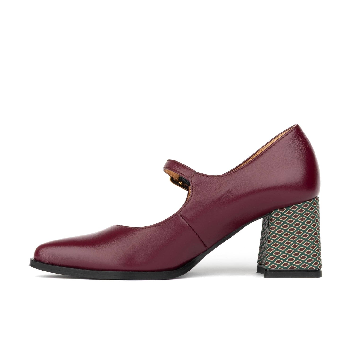 Hyde - Burgundy & Green Diamond Womens Heels Embassy London 