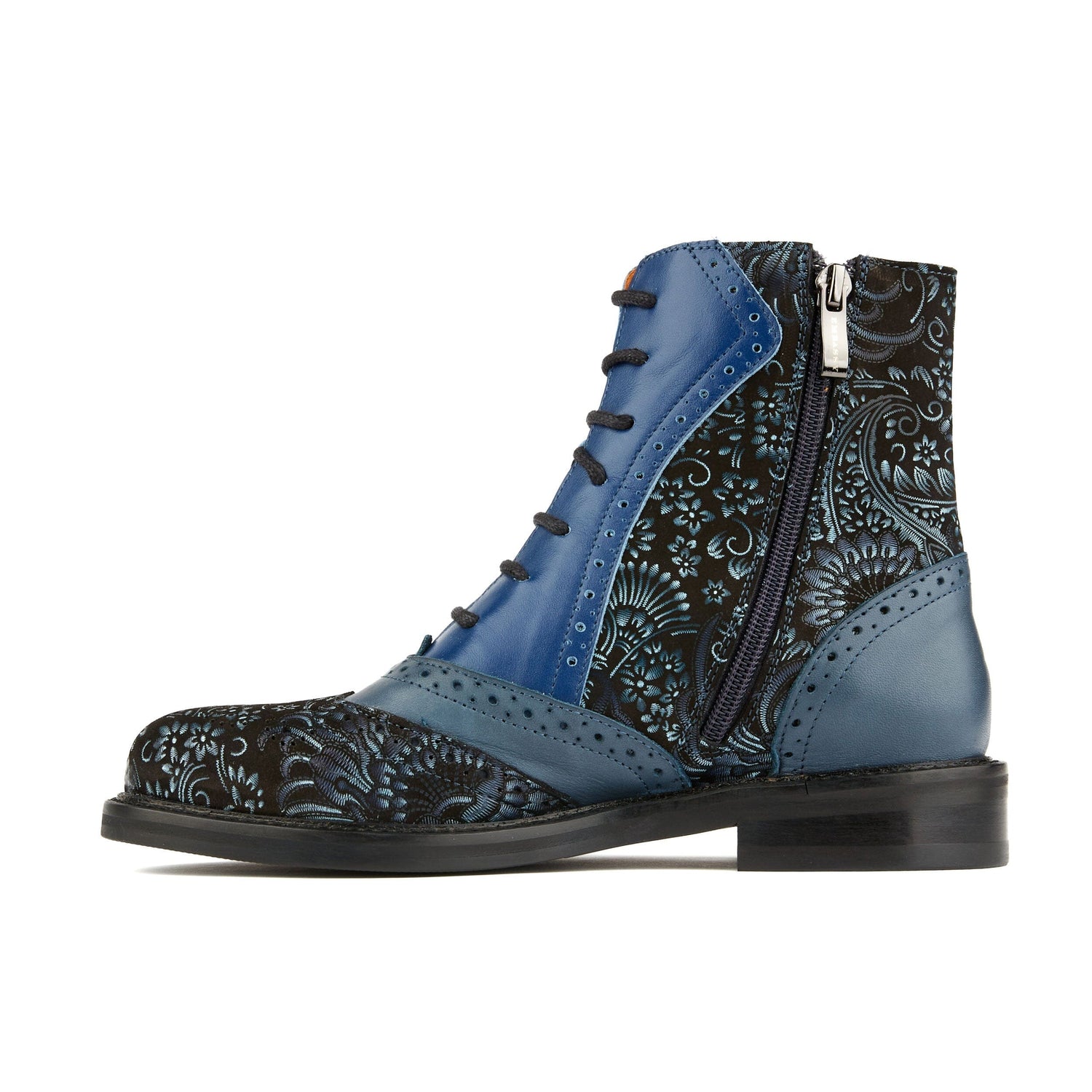 Brick Lane Boots - Blue Multi Womens Ankle Boots Embassy London 