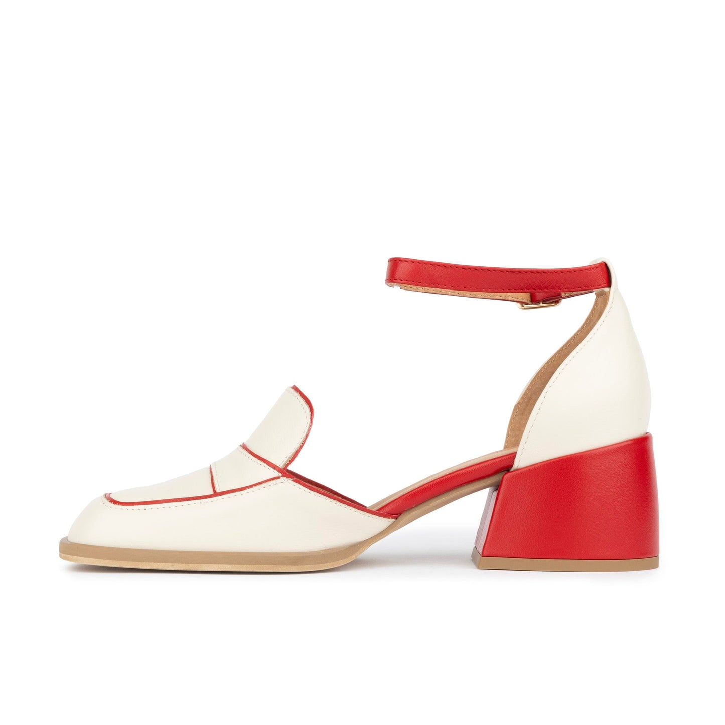 Mayfair - Red & Cream Womens Heels Embassy London 