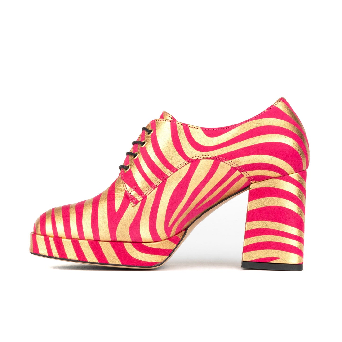 Roulette Platform - Pink & Gold Womens Heels Embassy London 