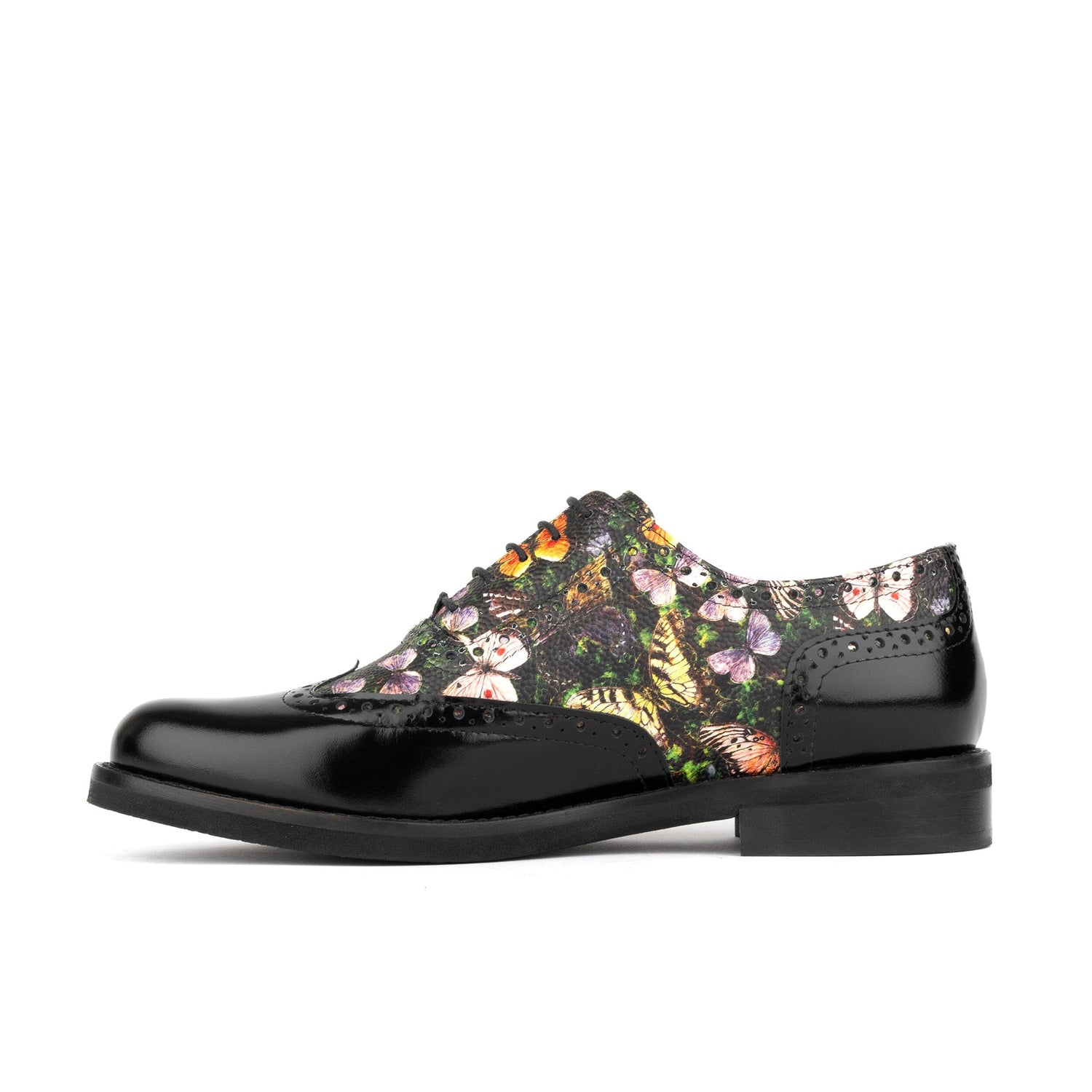 Vivienne - Black & Butterfly Multi Womens Shoes Embassy London 