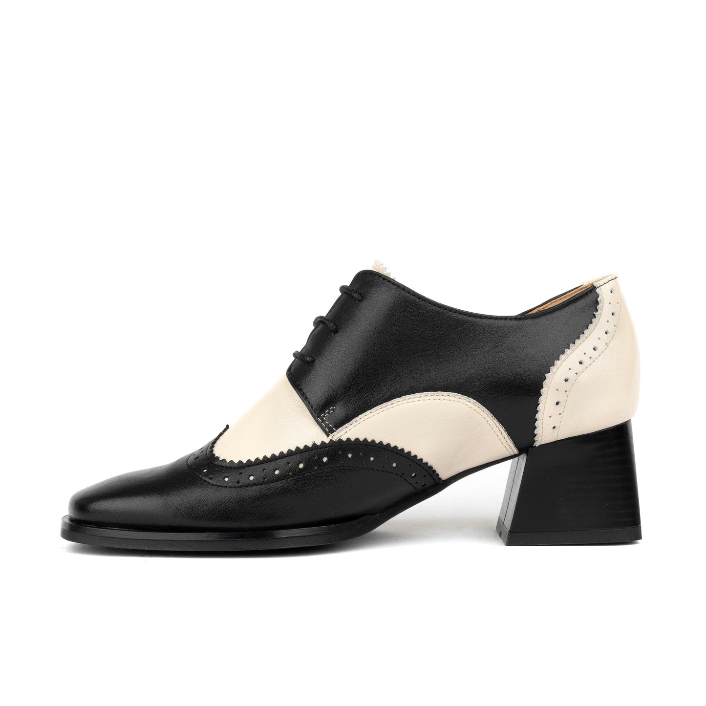 Ziggy - Black & Cream Womens Heels Embassy London 