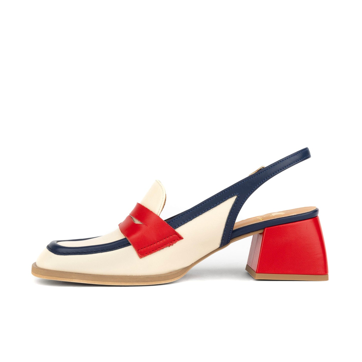 Diana - Cream & Red & Blue Womens Heels Embassy London 