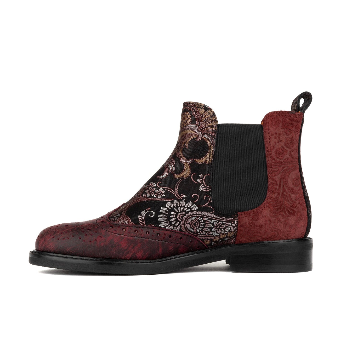 Mamacita - Floral & Burgundy Womens Ankle Boots Embassy London 