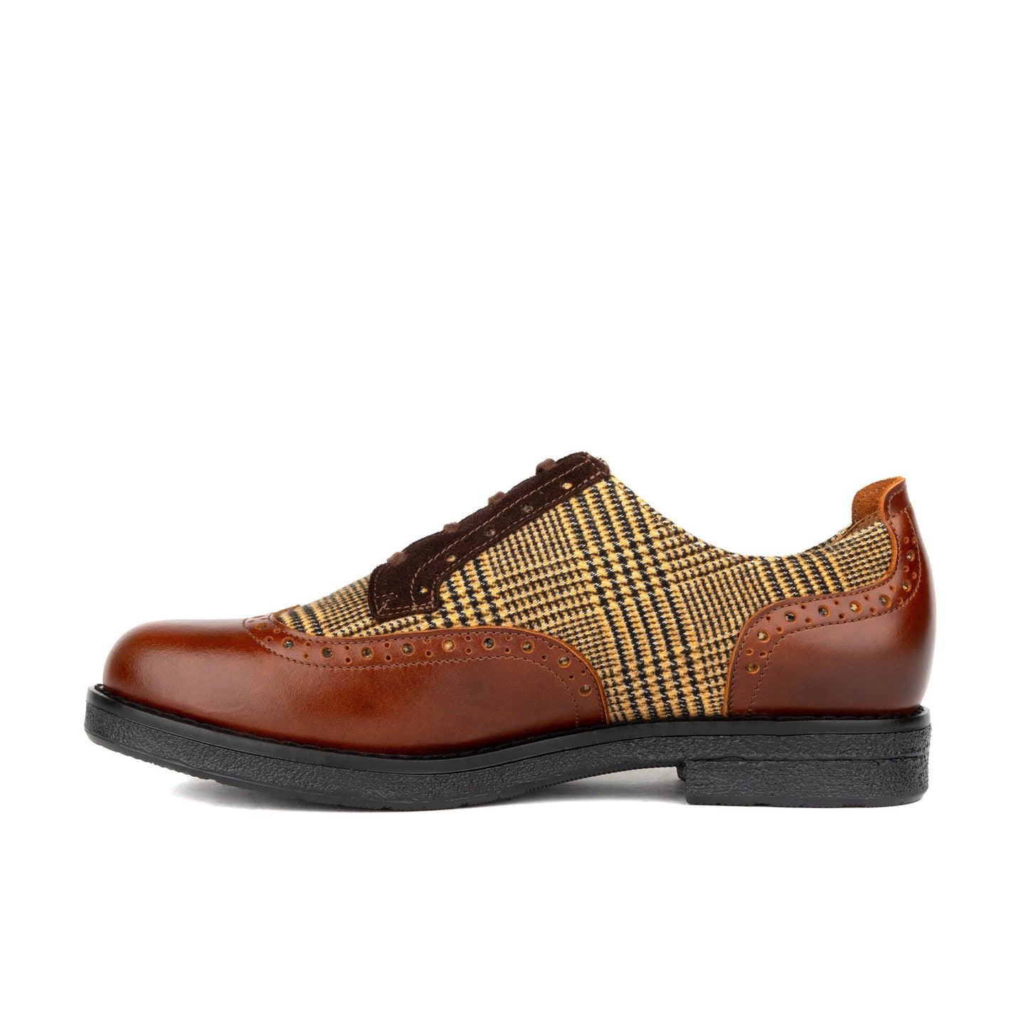 The Artist - Brown & Brown Check Womens Shoes Embassy London 