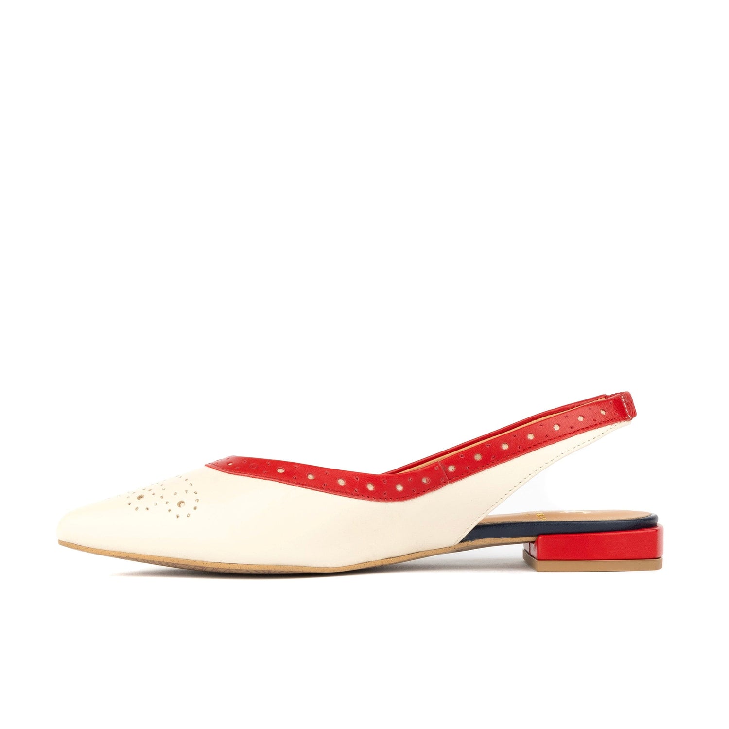 Holly - Cream & Red & Blue Womens Sandals Embassy London 