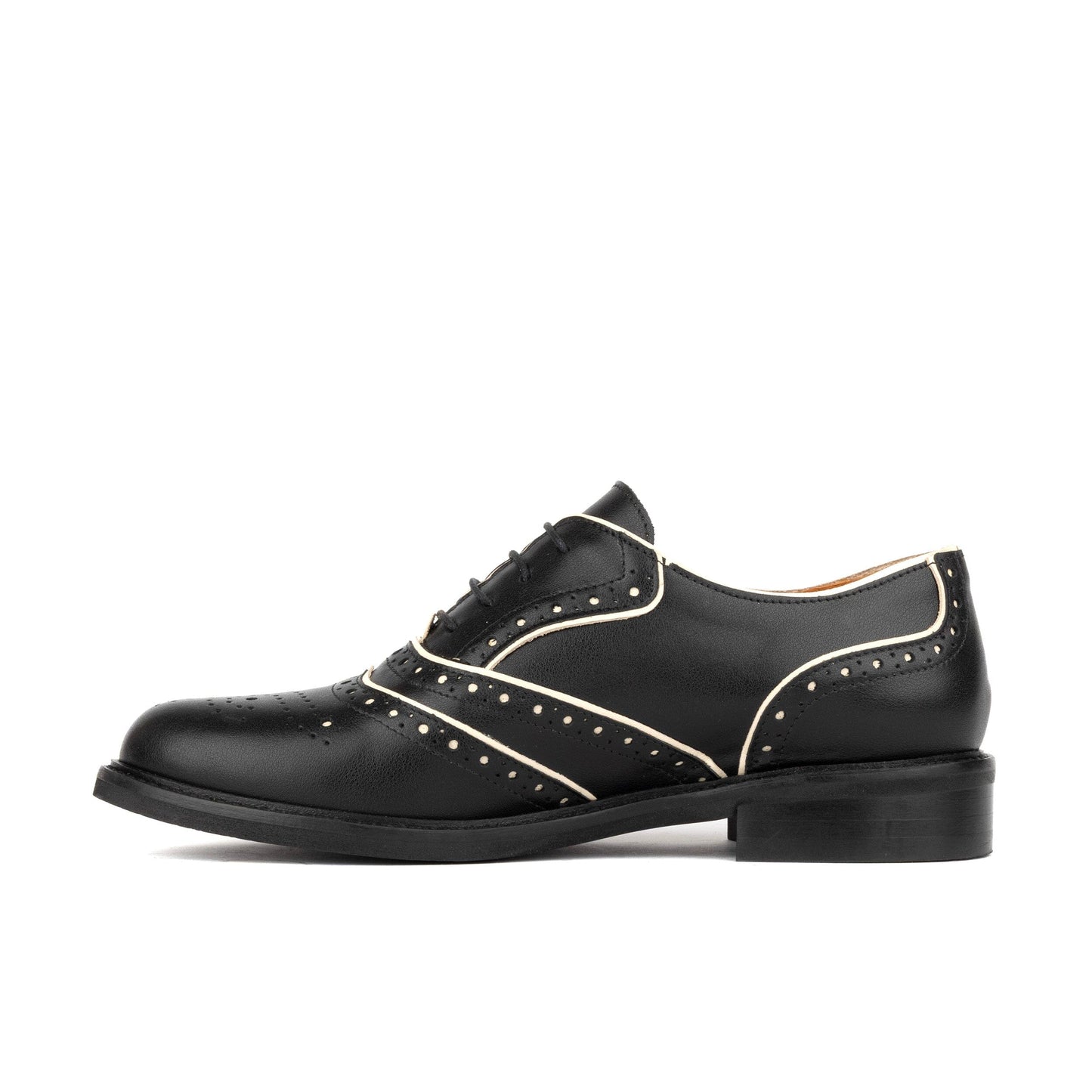 Brick Lane - Black & Cream Womens Shoes Embassy London 