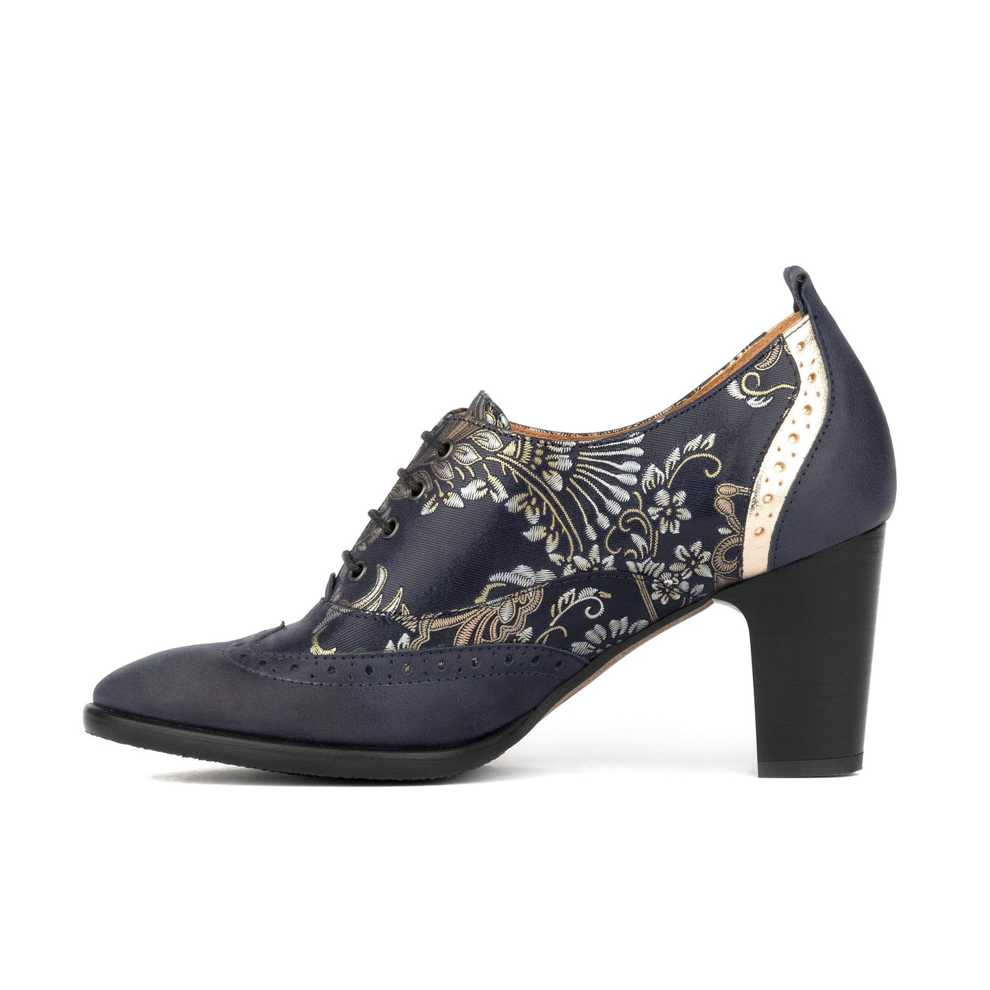 Casino - Blue & Silver Paisley Womens Heels Embassy London 