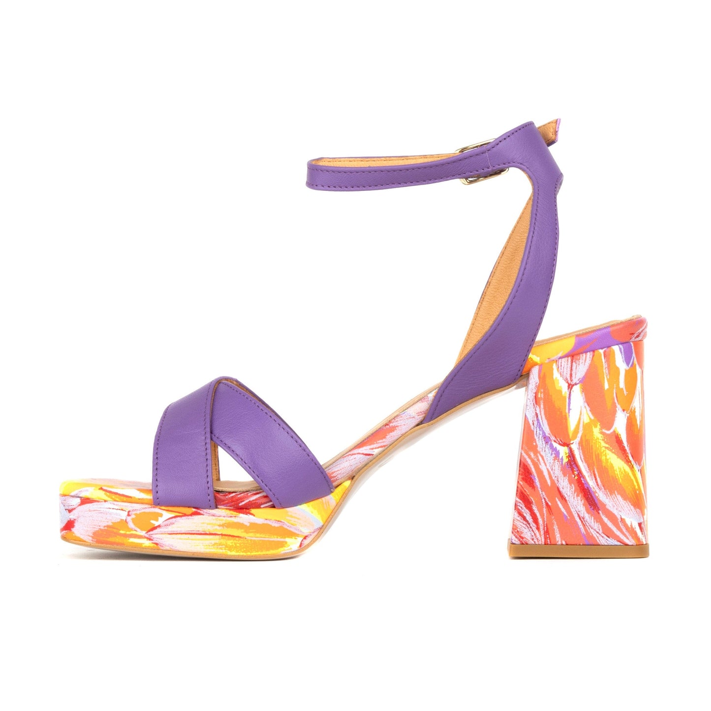 Long Beach - Purple & Bright Flamingo Womens Heels Embassy London 