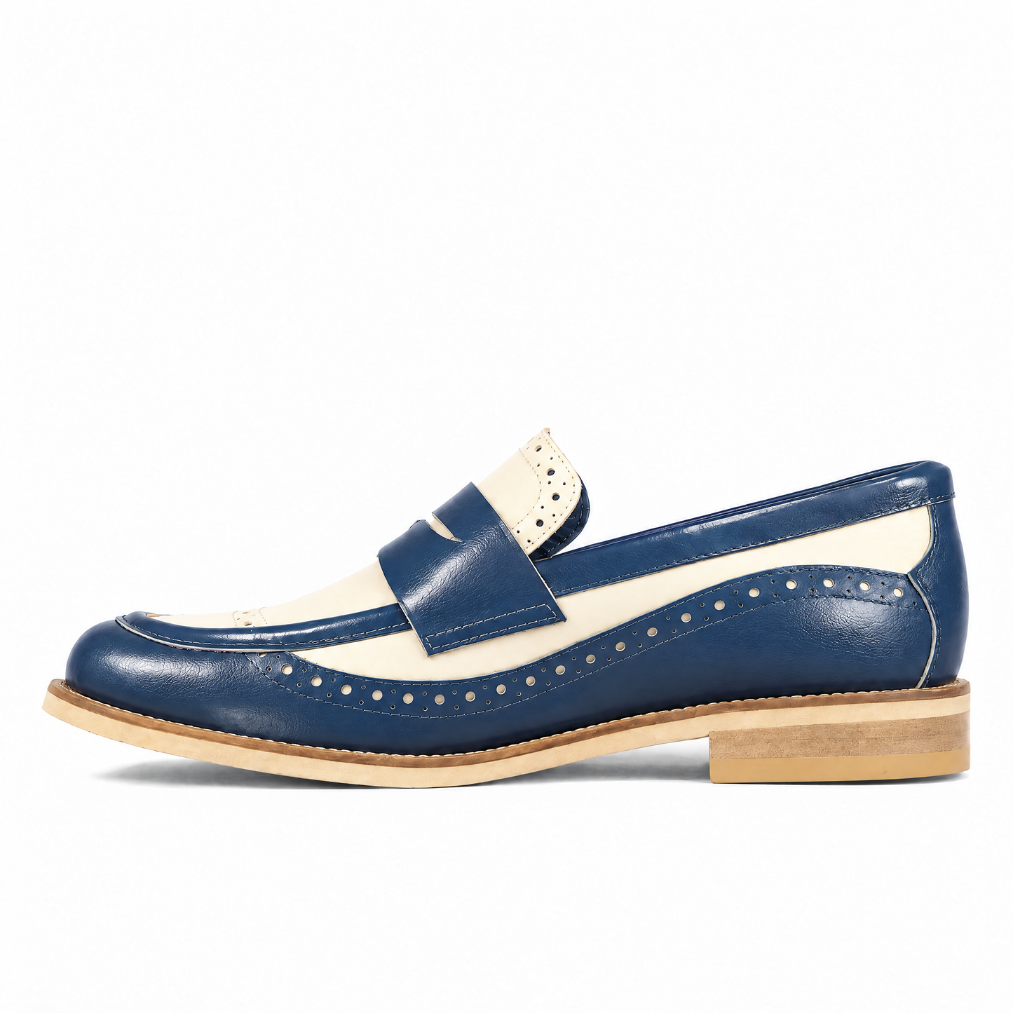 Angelina - Navy & Cream