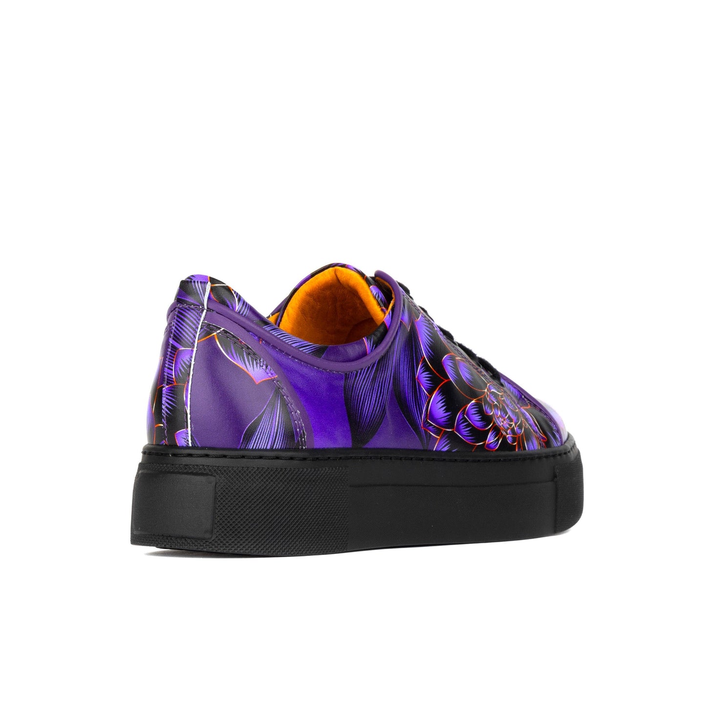 Camila - Black & Purple Flower Womens Trainers Embassy London 