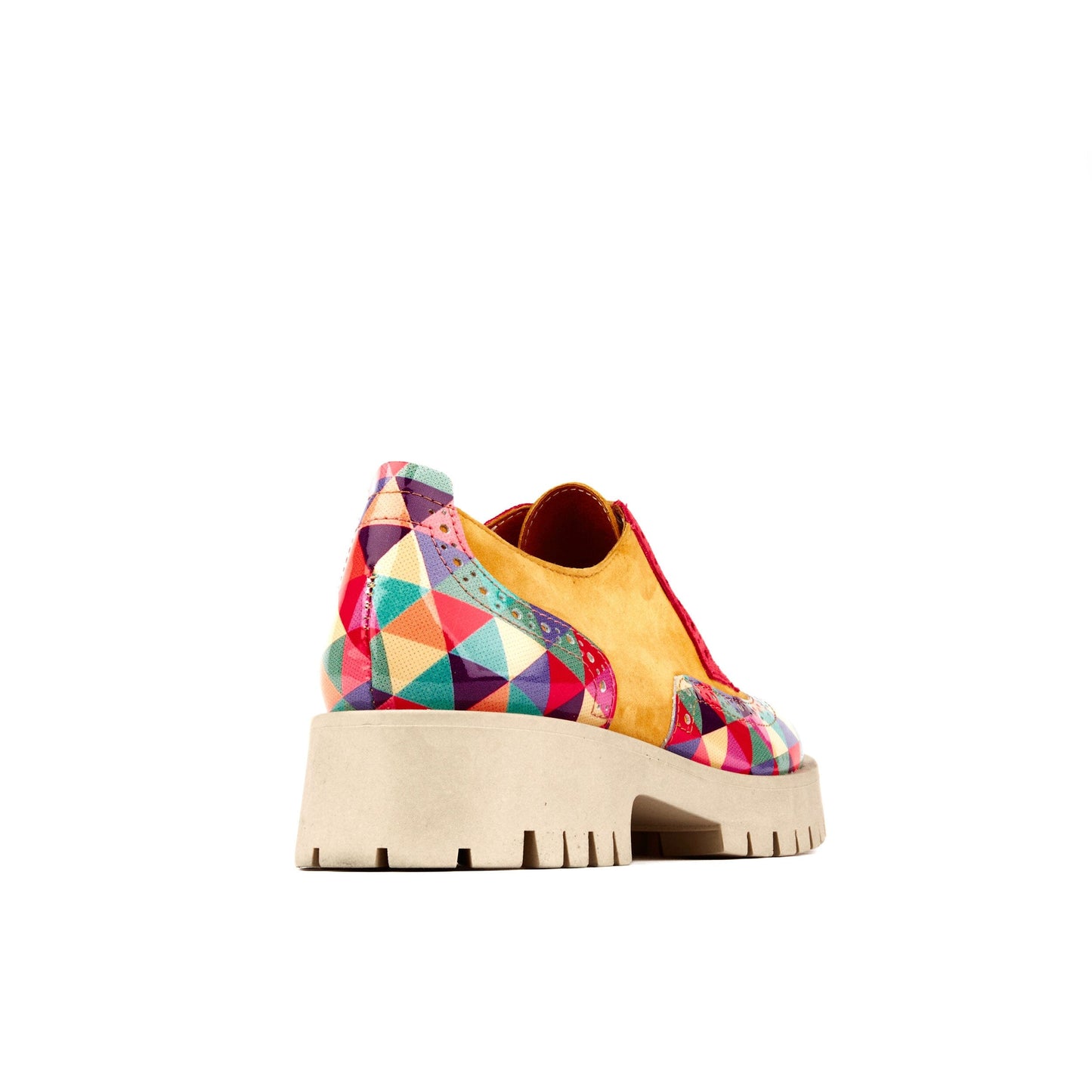 Artisan - Yellow & Pink & Multi Triangle Print Womens Shoes Embassy London 