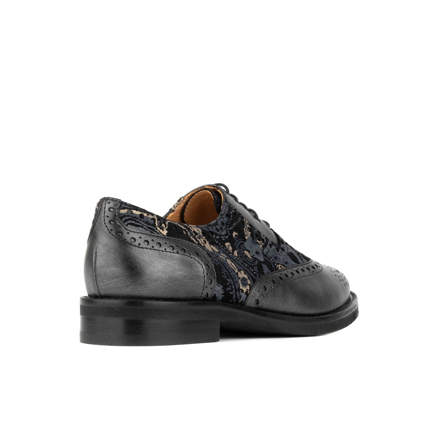 Vivienne - Black & Grey & Gold Womens Shoes Embassy London 