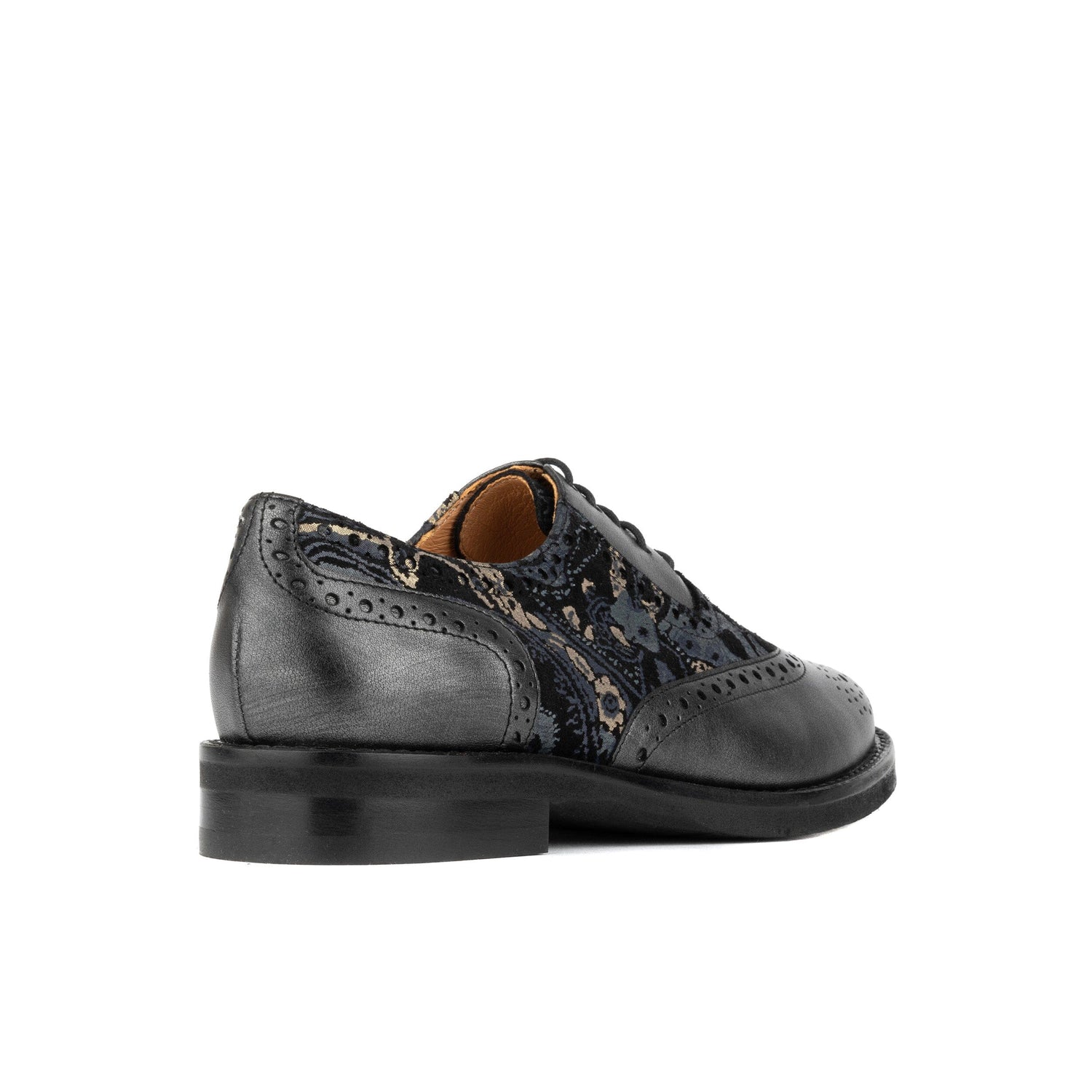 Vivienne - Black & Grey & Gold Womens Shoes Embassy London 
