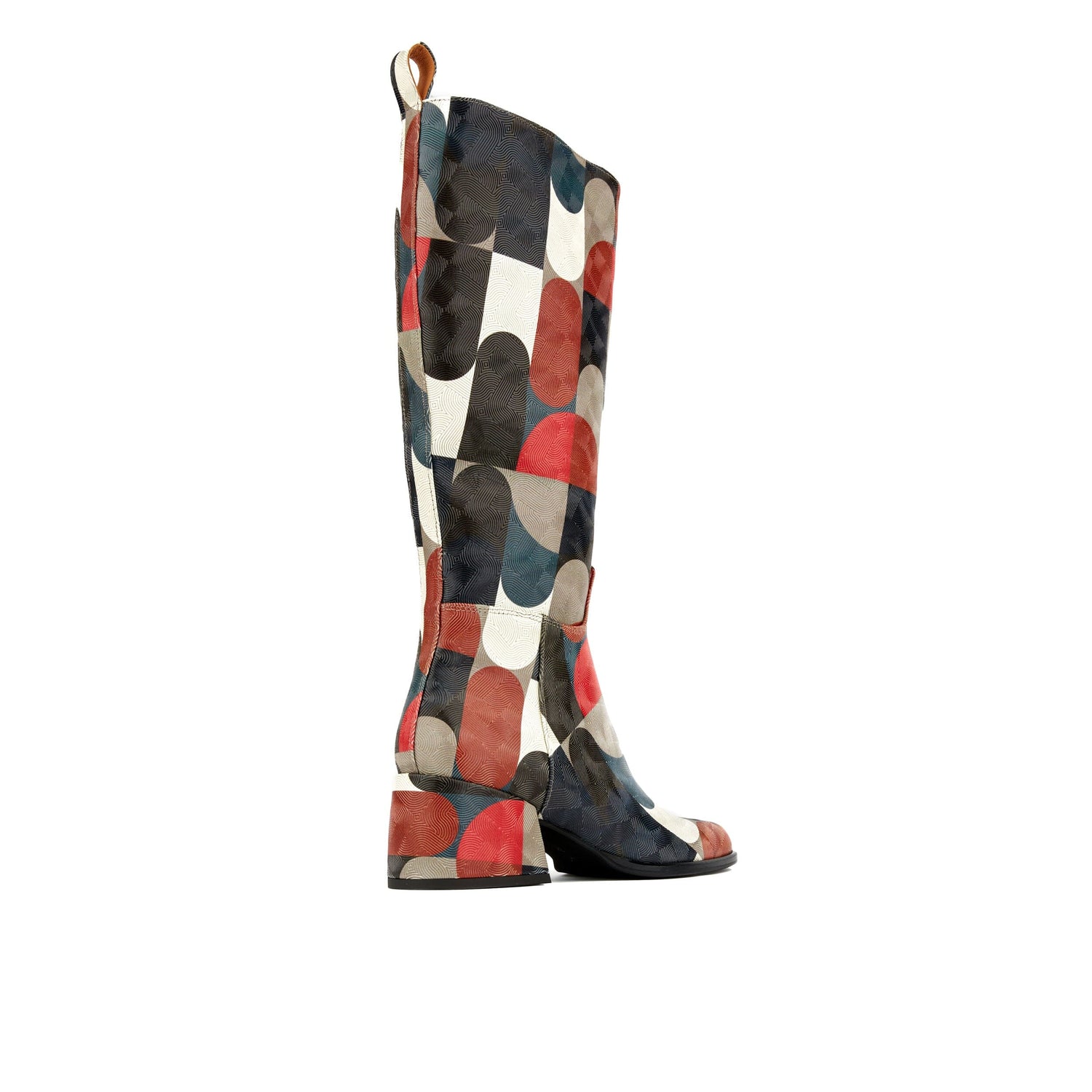 Winter - Black & Red Groovy Womens Long Boots Embassy London 