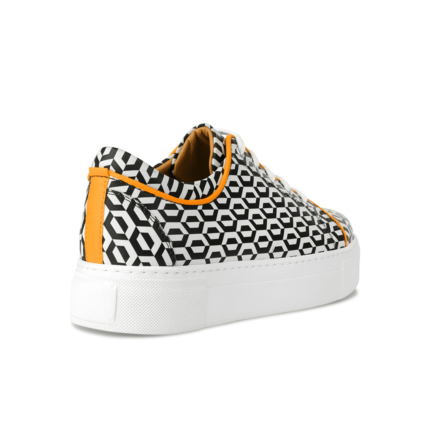 Camila - Black & White Hexa Womens Trainers Embassy London 