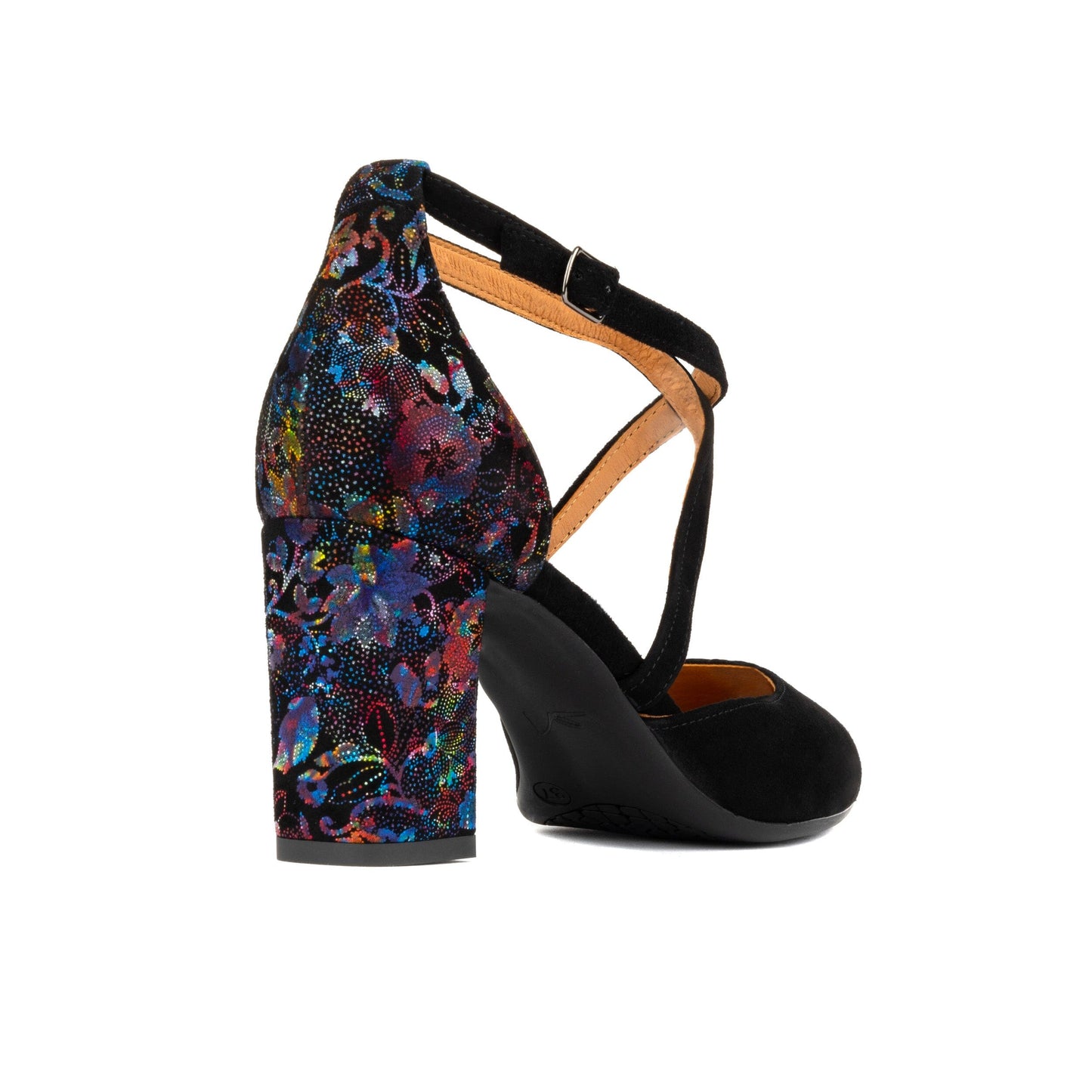 Kylie - Black Flower Womens Heels Embassy London 