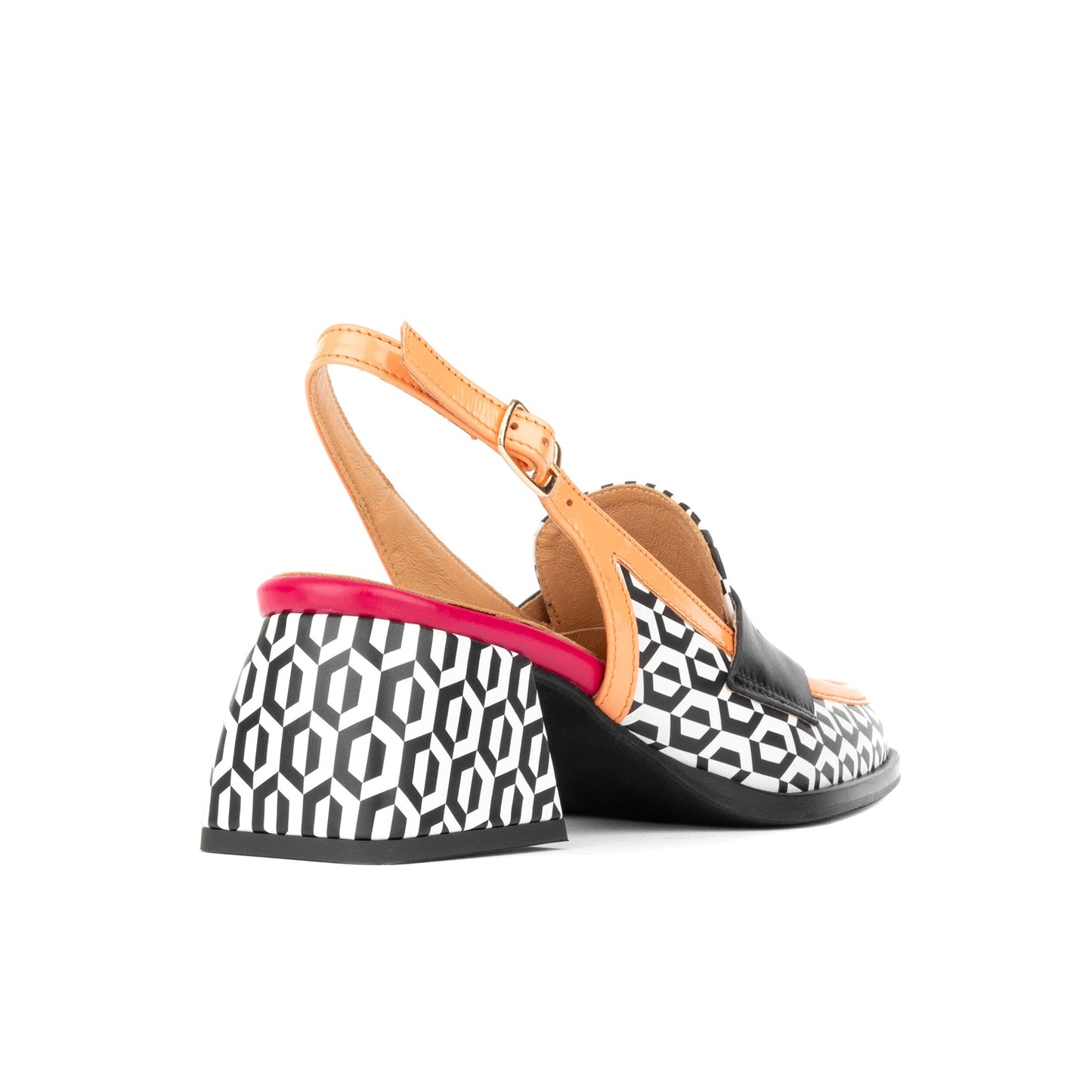 Diana - Black & White Hexa Womens Heels Embassy London 