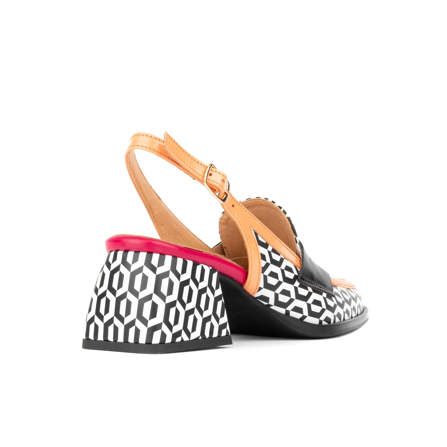 Diana - Black & White Hexa Womens Heels Embassy London 
