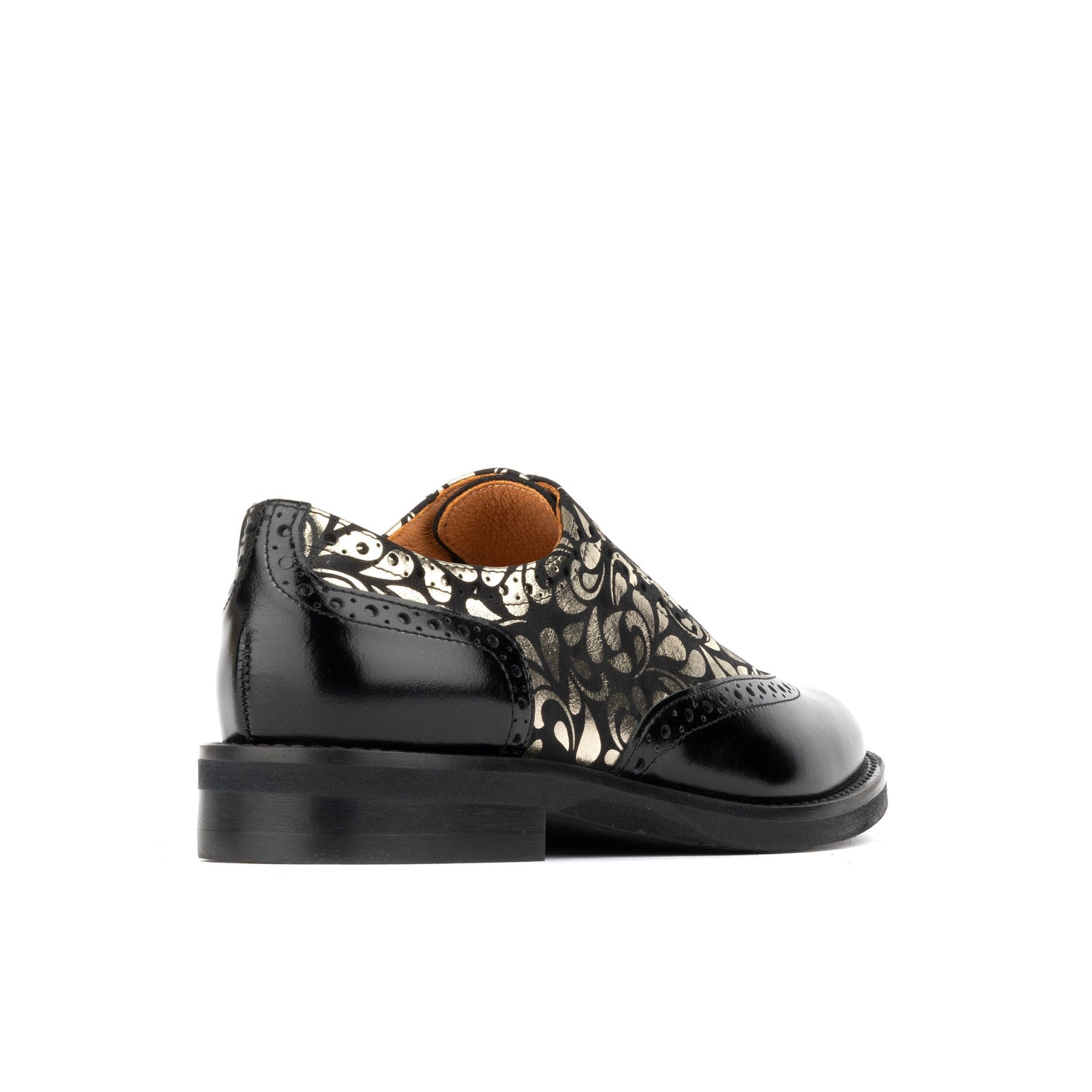 Vivienne - Black & Gold Womens Shoes Embassy London 