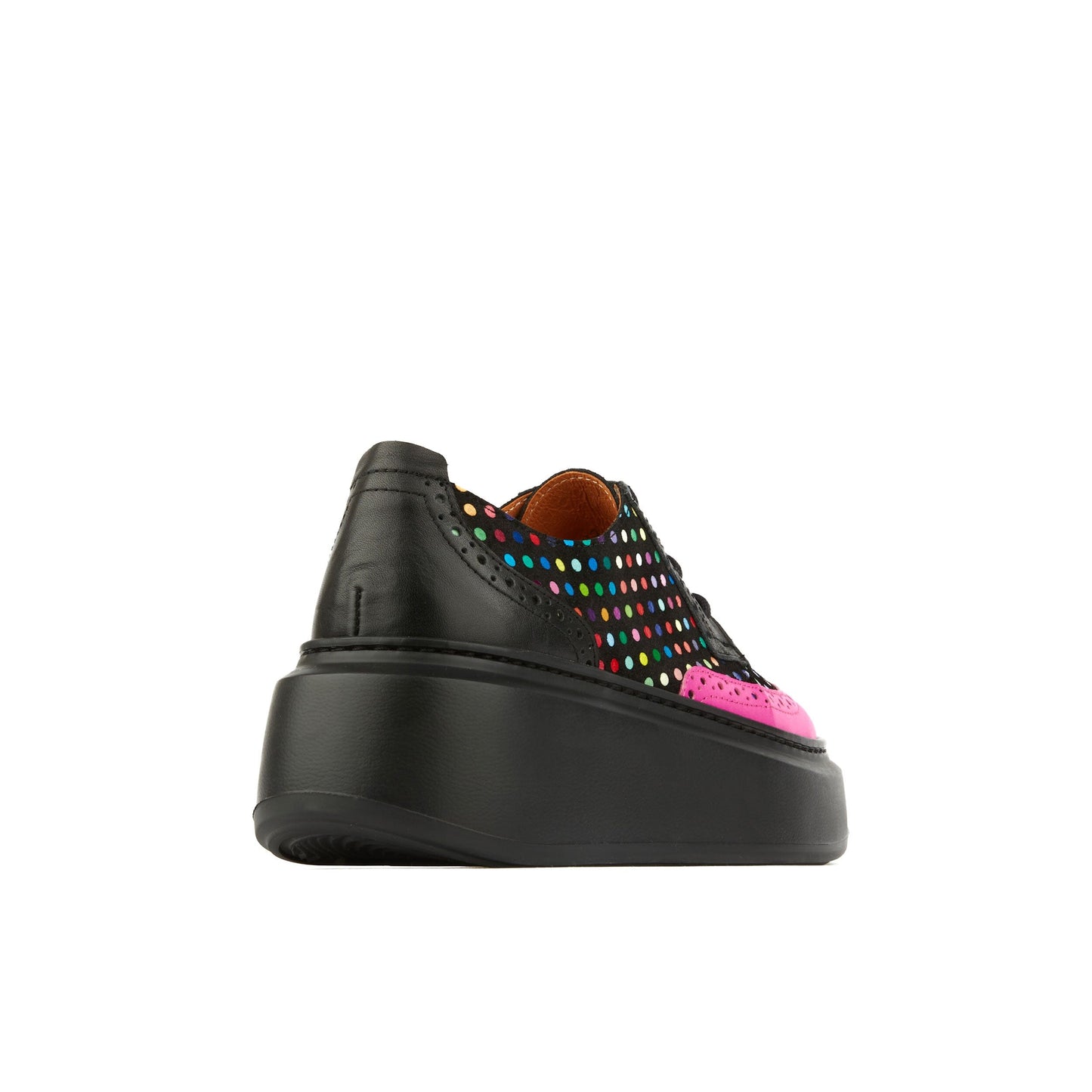 Artist Abba - Black & Pink & Multi Disco Dots Womens Designer Sneakers Embassy London 