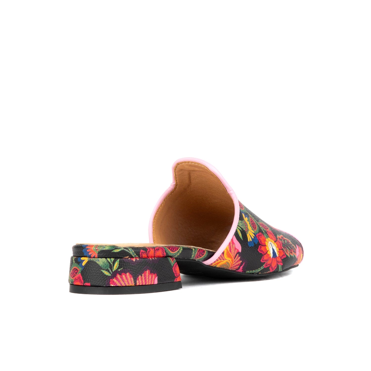 South Beach - Black & Red Flowers Womens Sandals Embassy London 
