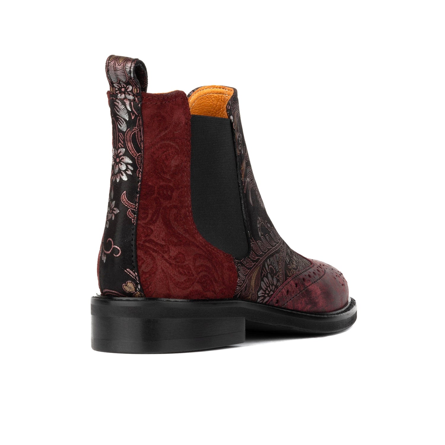 Mamacita - Floral & Burgundy Womens Ankle Boots Embassy London 