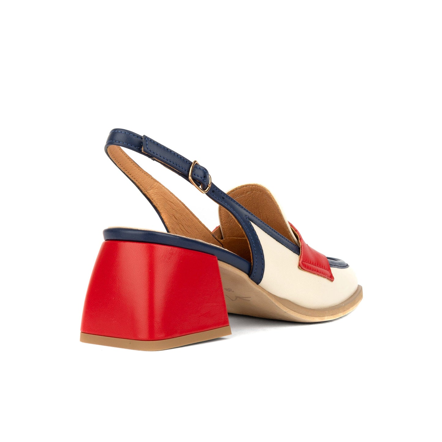 Diana - Cream & Red & Blue Womens Heels Embassy London 