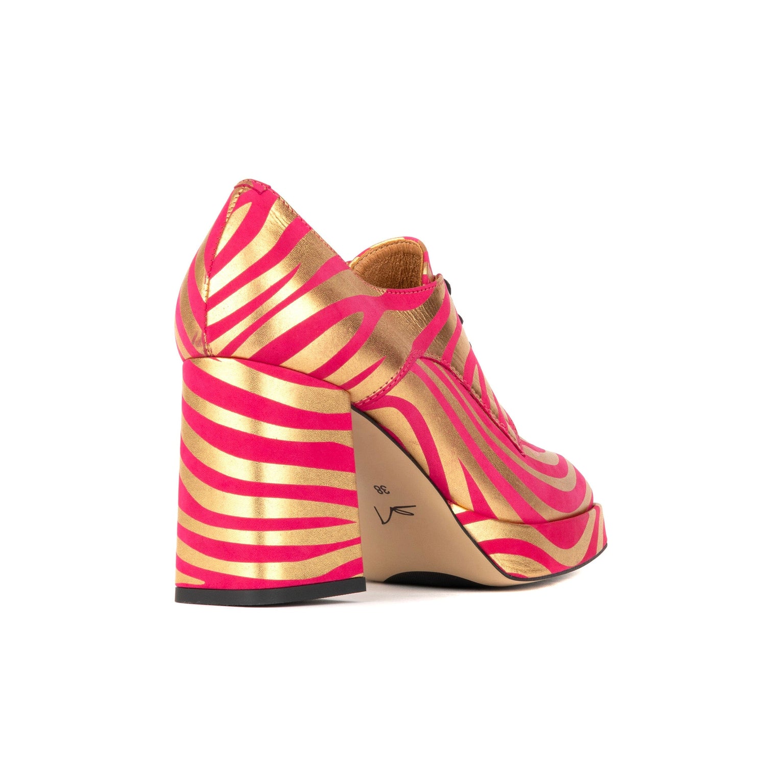 Roulette Platform - Pink & Gold Womens Heels Embassy London 