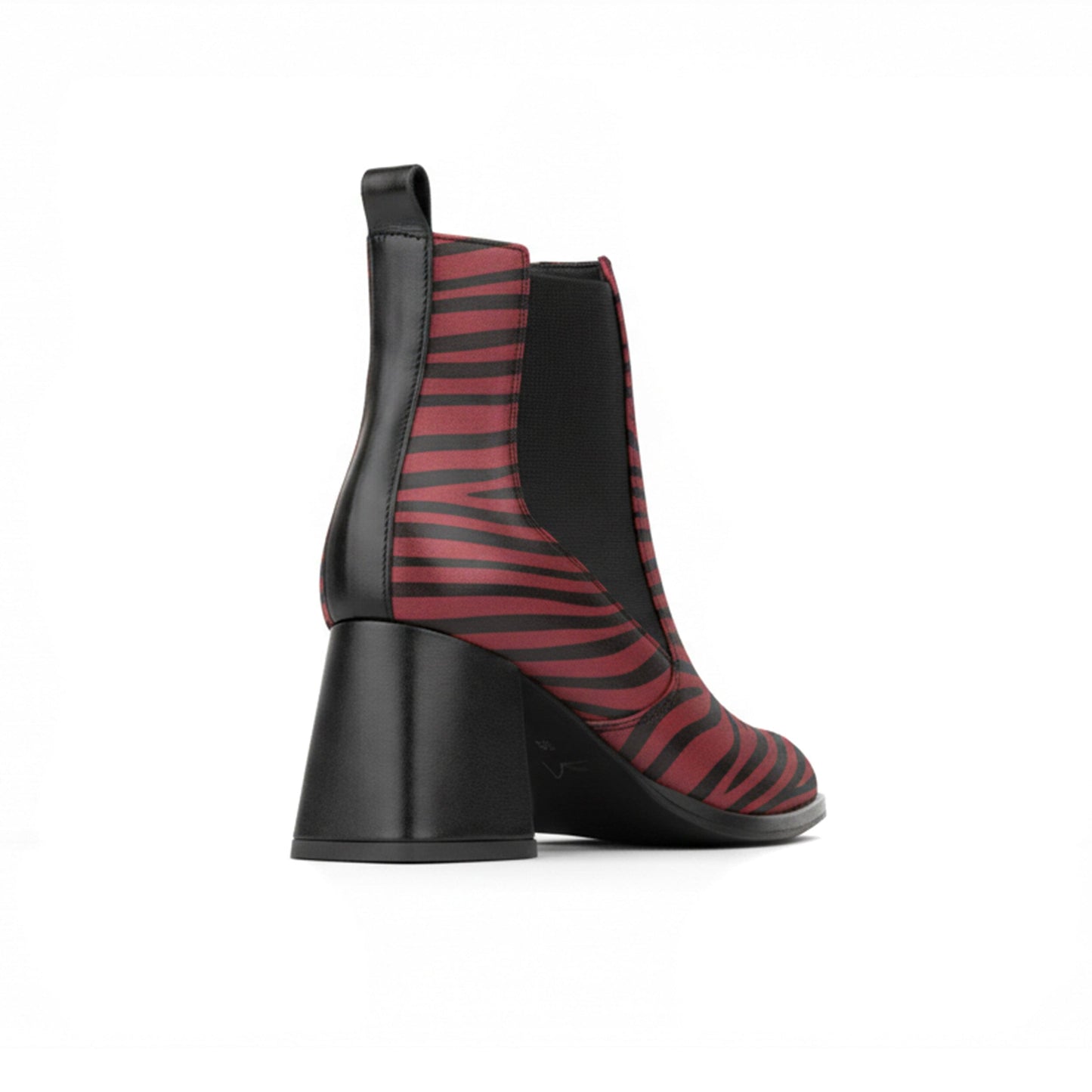 Claudia Mini - Burgundy & Black Womens Ankle Boots Embassy London 