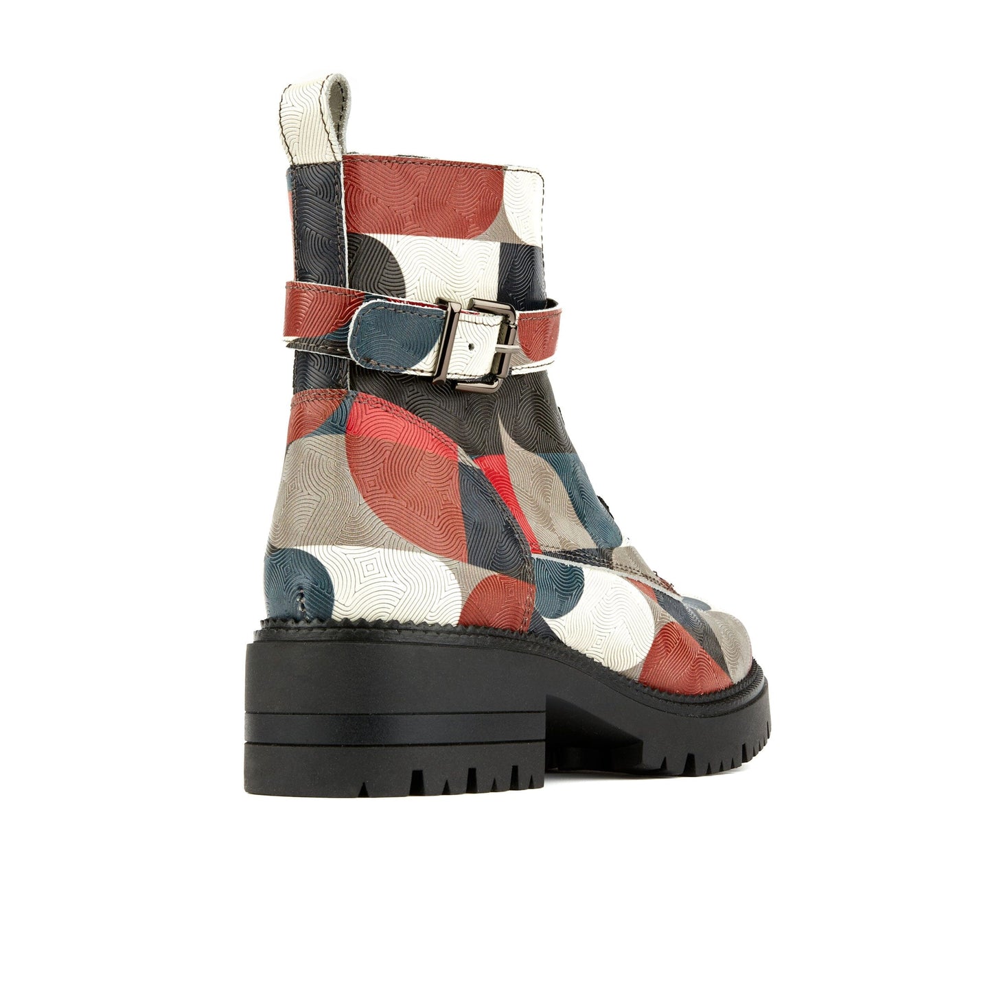 Hayley Wool - Black & Red Groovy Womens Ankle Boots Embassy London 