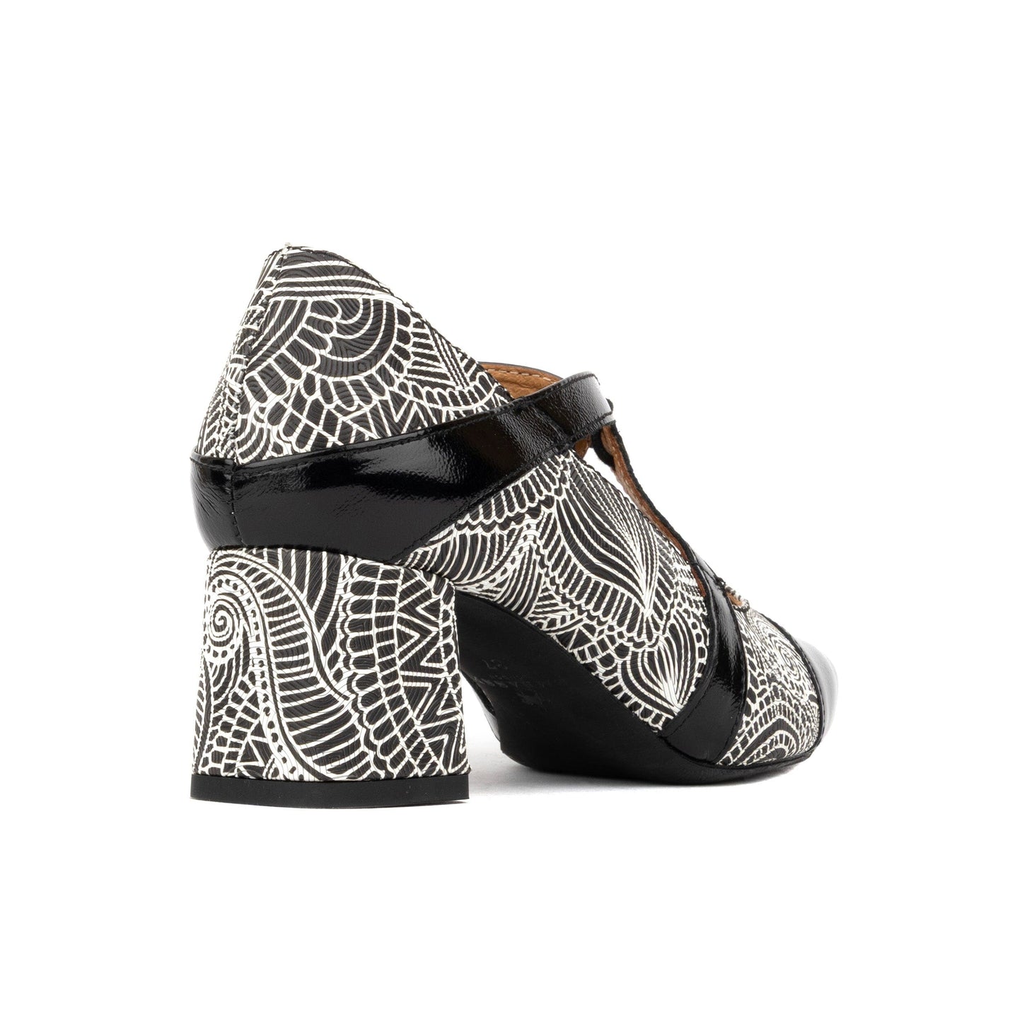 Harlowe High - Black & White & Graphic Print Womens Heels Embassy London 